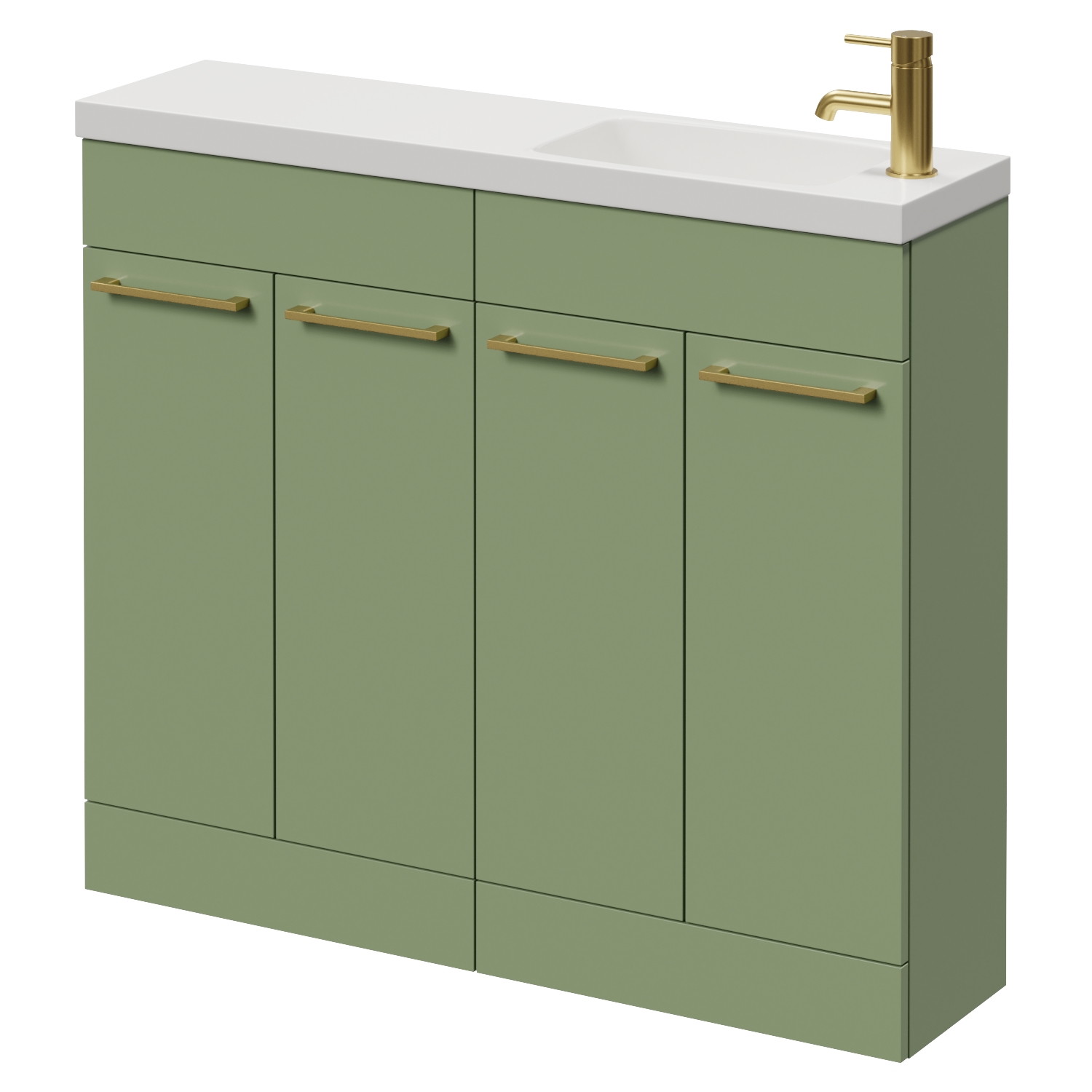 Napoli 250 4 Door Vanity Unit with Round Silvo Basin