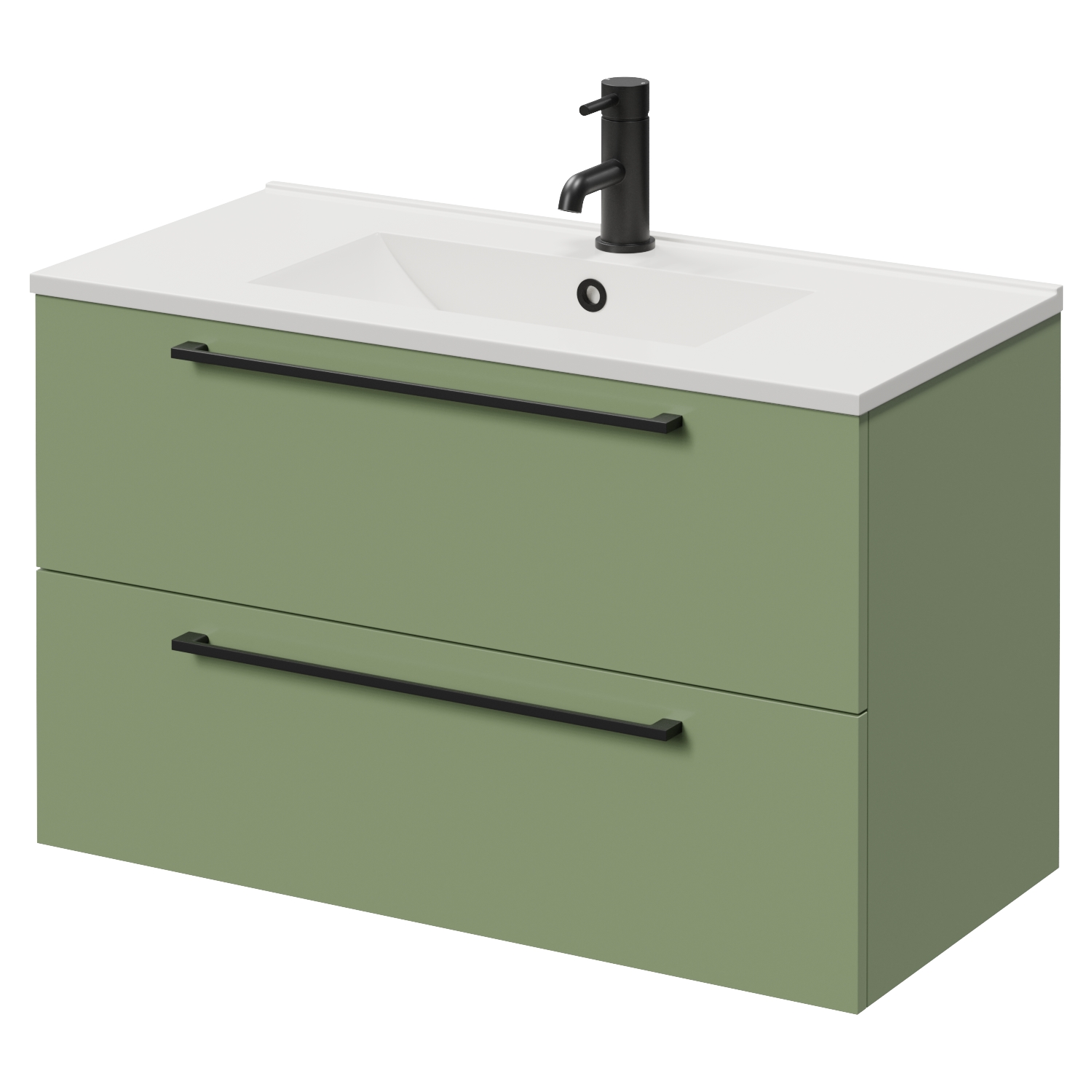 Napoli 390 Wall Mounted 2 Drawer Vanity Unit with Angel Basin