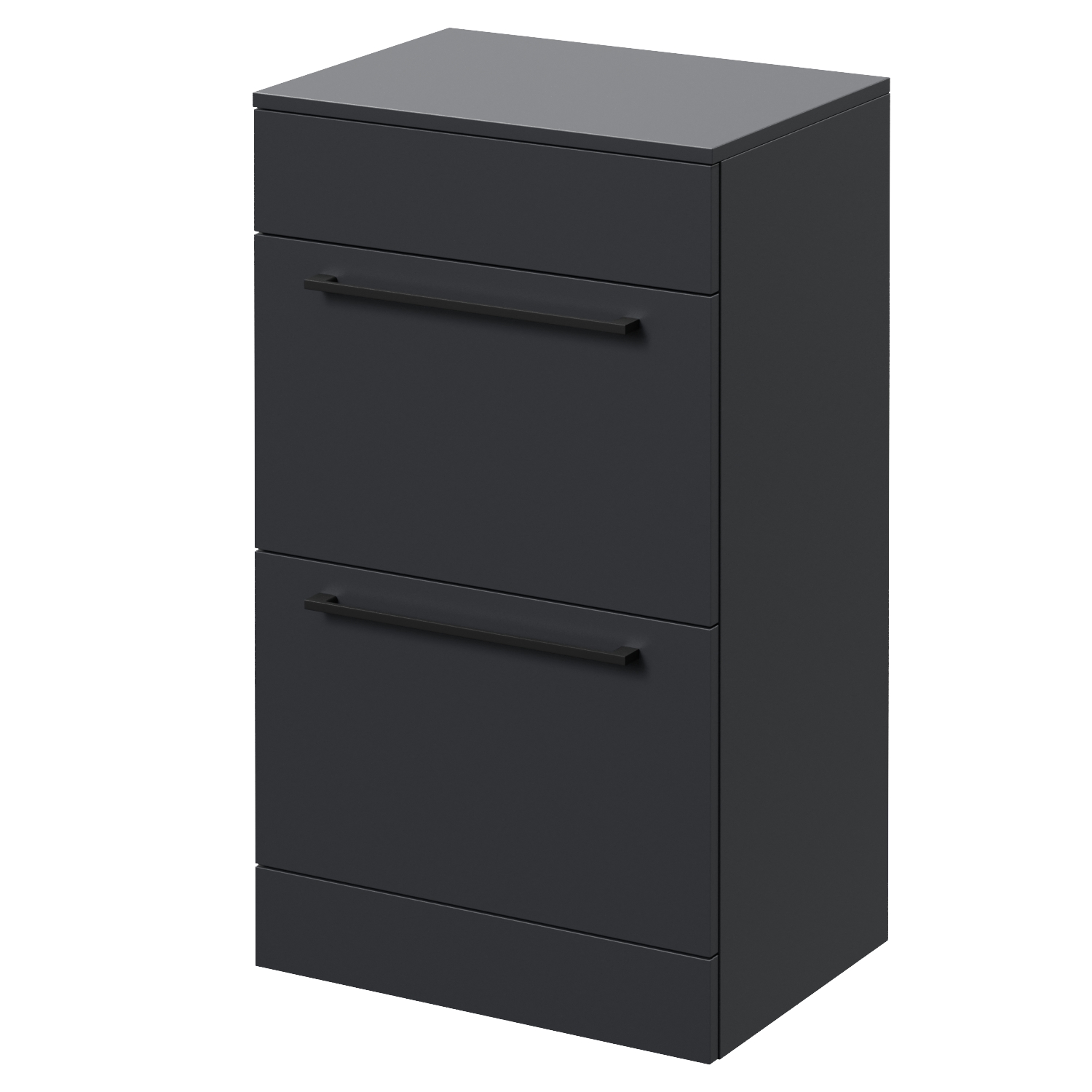 Napoli Gloss Grey 390 2 Drawer Vanity Unit For Countertop Basins | | Mdf | 500Mm