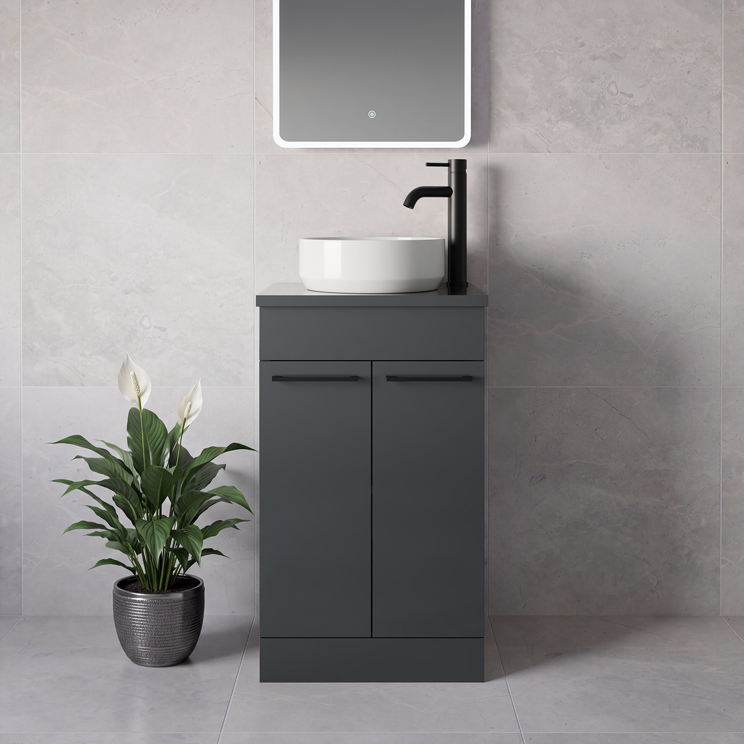 Napoli 390 2 Door Vanity Unit for Countertop Basins