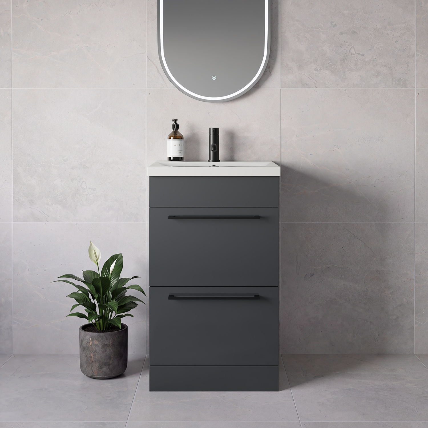 Napoli 390 2 Drawer Vanity Unit with Glide Basin