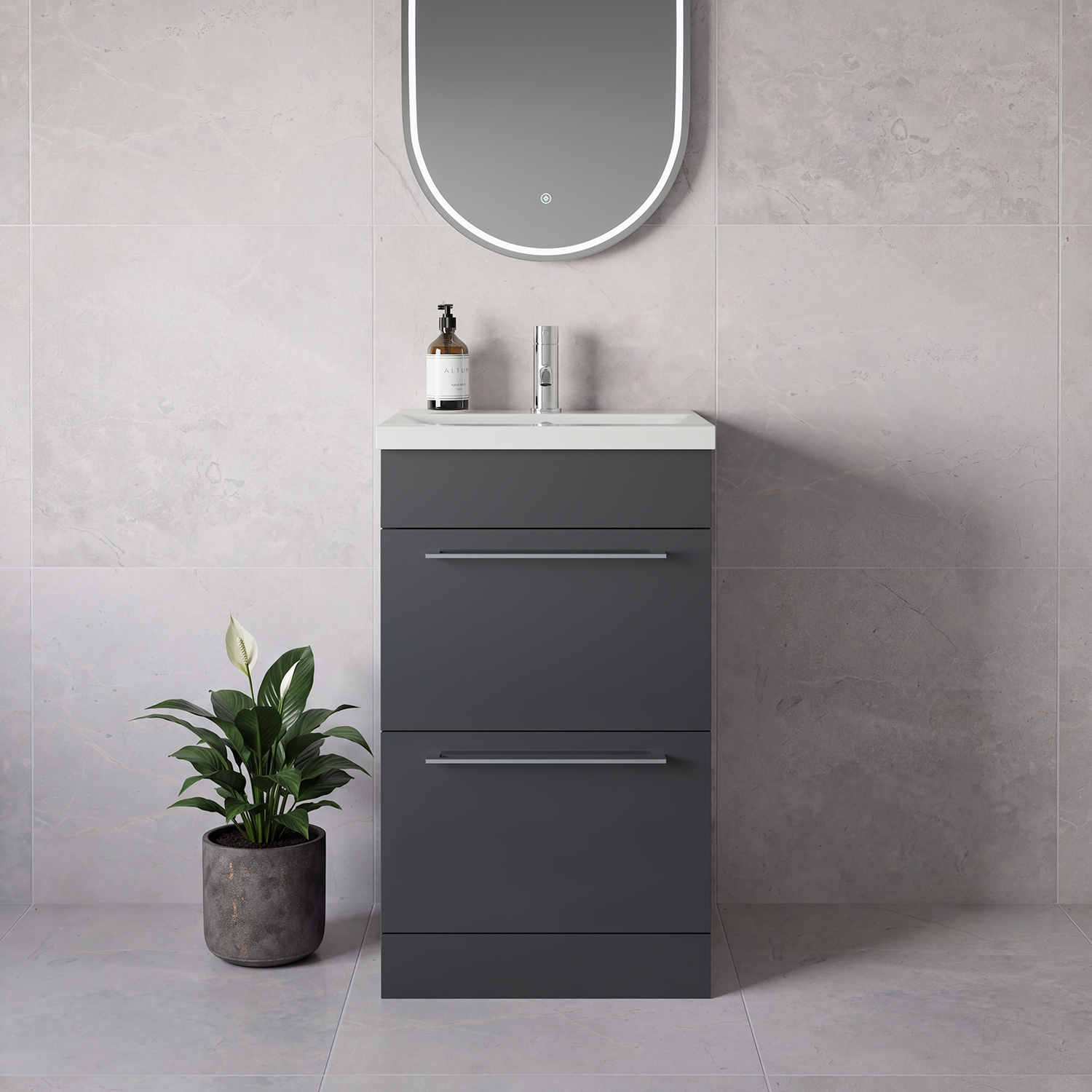 Napoli 390 2 Drawer Vanity Unit with Glide Basin