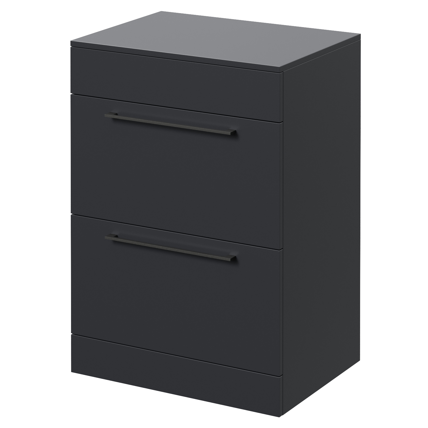 Napoli Gloss Grey 460 2 Drawer Vanity Unit For Countertop Basins | | Mdf | 600Mm