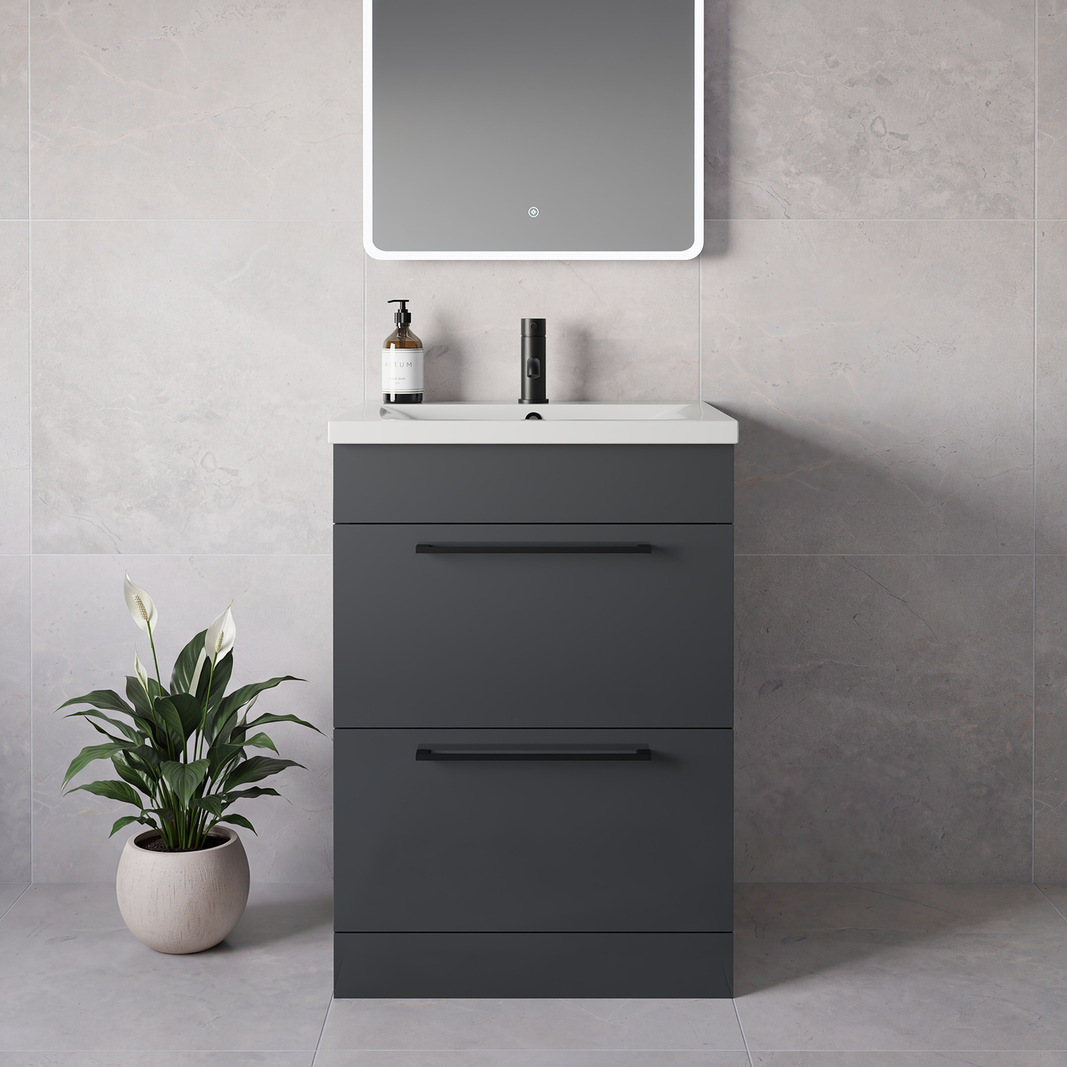 Napoli 460 2 Drawer Vanity Unit with Glide Basin