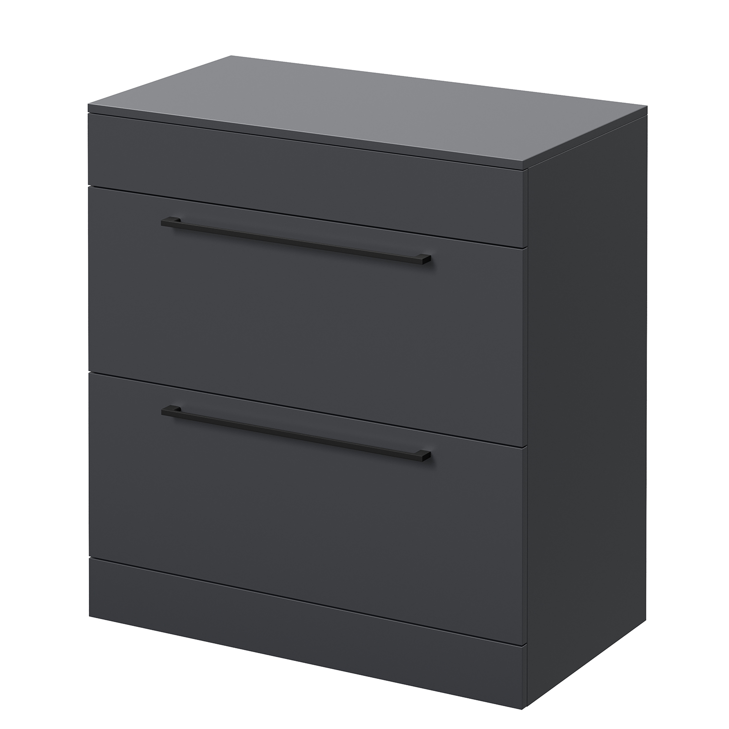 Napoli Gloss Grey 460 2 Drawer Vanity Unit For Countertop Basins | | Mdf | 800Mm
