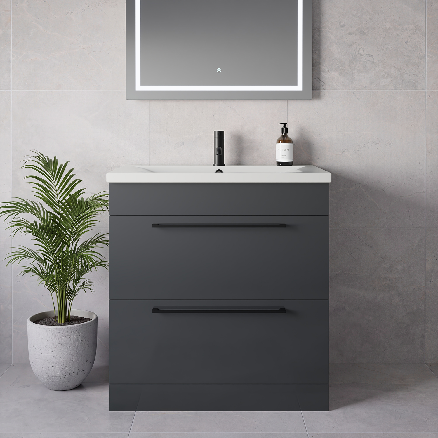 Napoli 460 2 Drawer Vanity Unit with Glide Basin