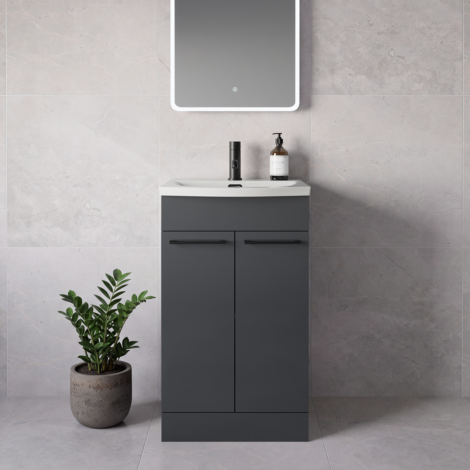 Napoli 390 2 Door Vanity Unit with Arc Basin