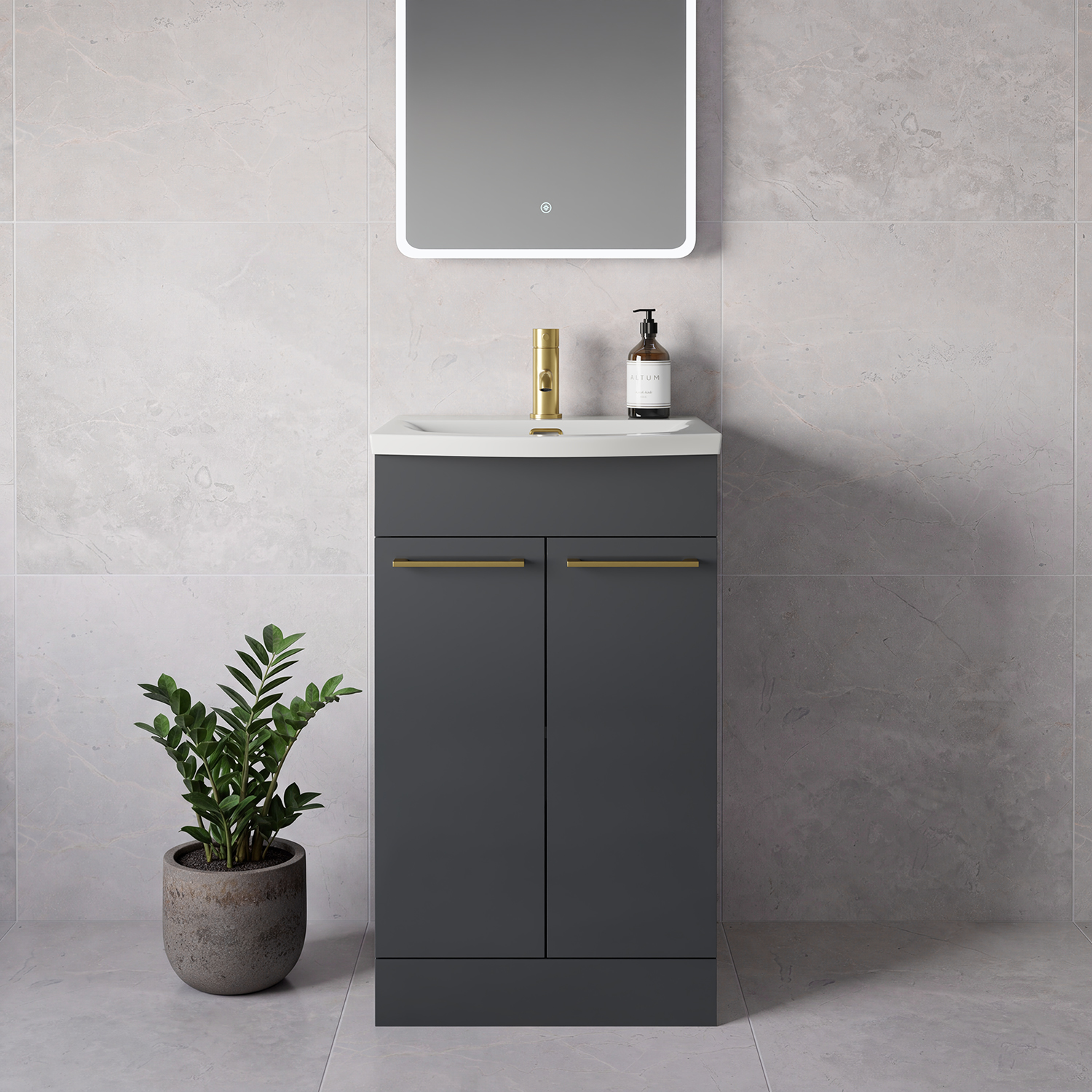 Napoli 390 2 Door Vanity Unit with Arc Basin