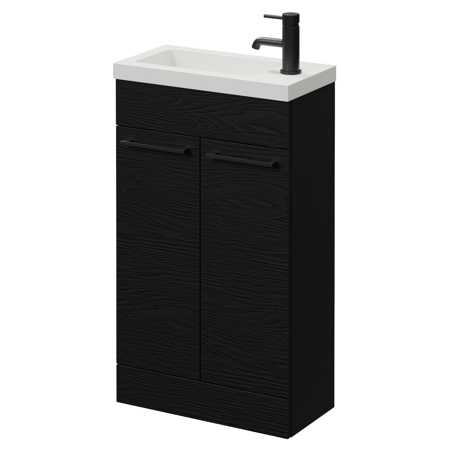 Napoli 250 2 Door Vanity Unit with Square Silvo Basin
