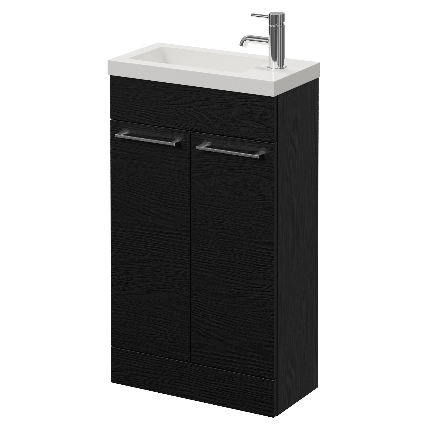 Napoli 250 2 Door Vanity Unit with Square Silvo Basin