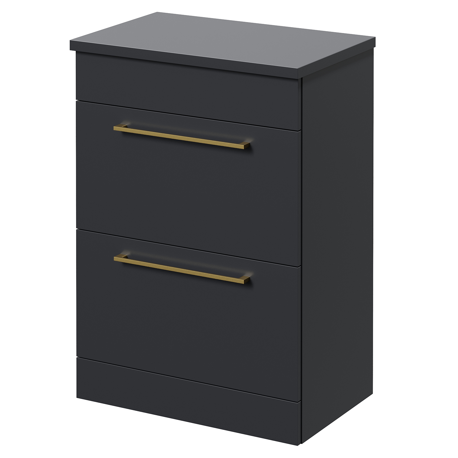Napoli Gloss Grey 390 2 Drawer Vanity Unit For Countertop Basins | | Mdf | 600Mm