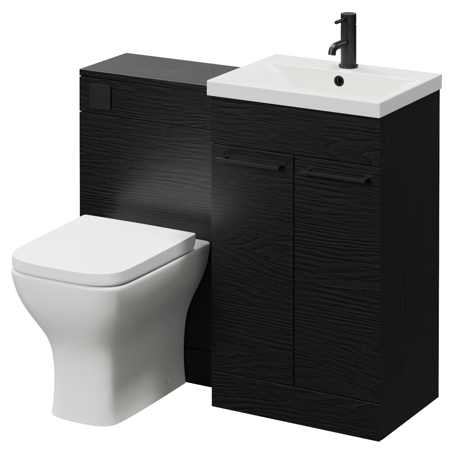 Napoli 390 2 Door Vanity Unit Toilet Suite with Glide Basin
