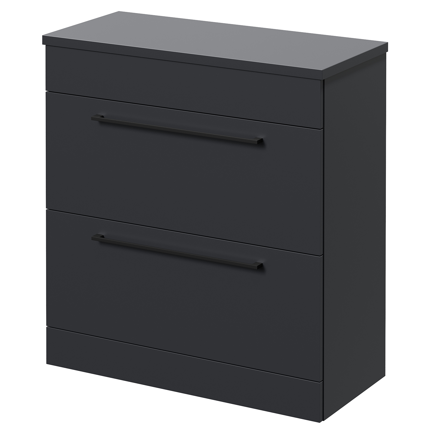 Napoli Gloss Grey 390 2 Drawer Vanity Unit For Countertop Basins | | Mdf | 800Mm