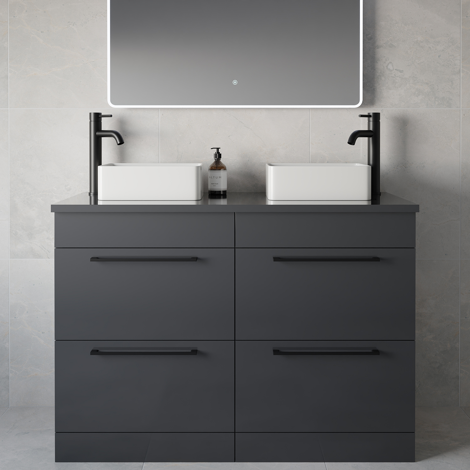 Napoli 460 4 Drawer Vanity Unit for Countertop Basins
