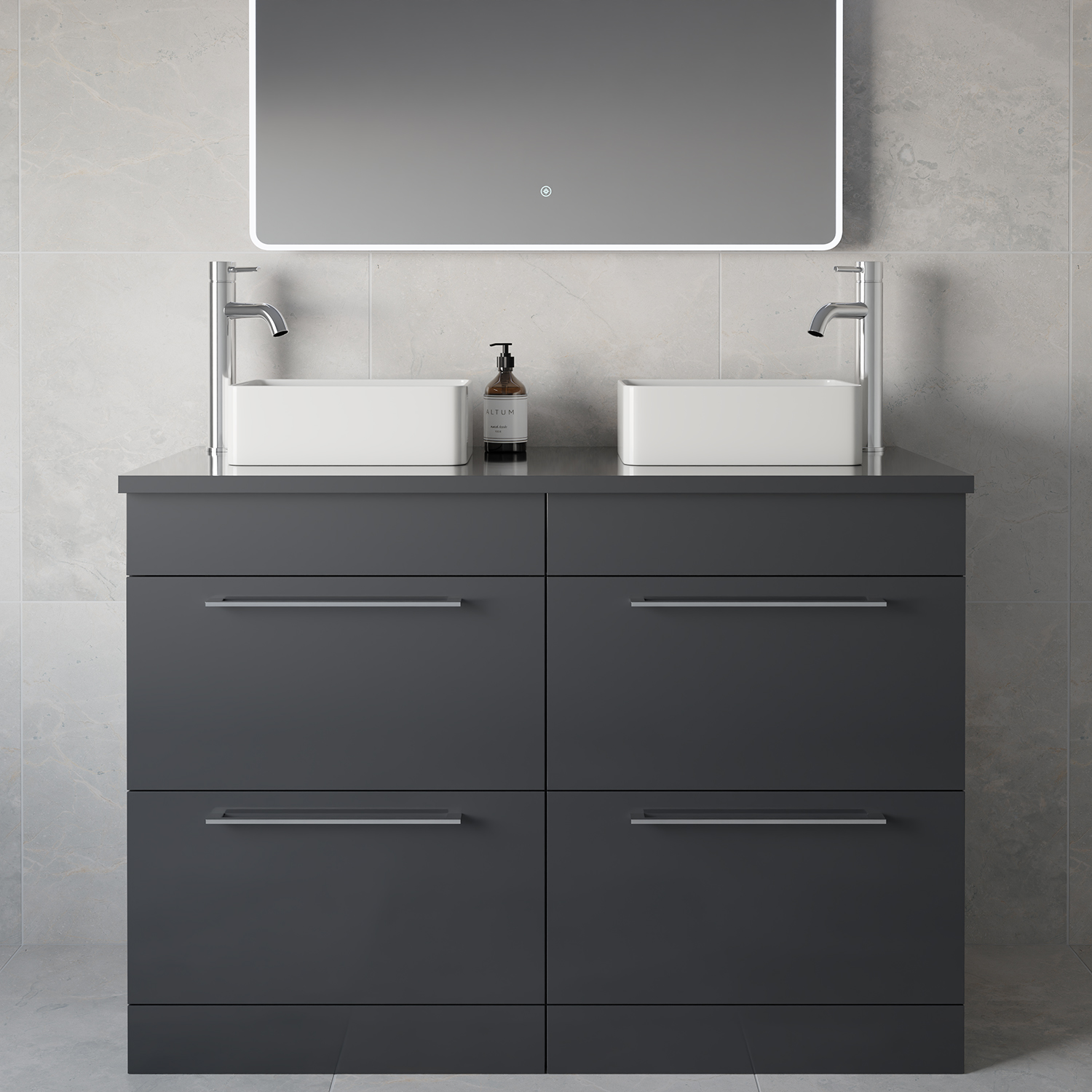 Napoli 460 4 Drawer Vanity Unit for Countertop Basins