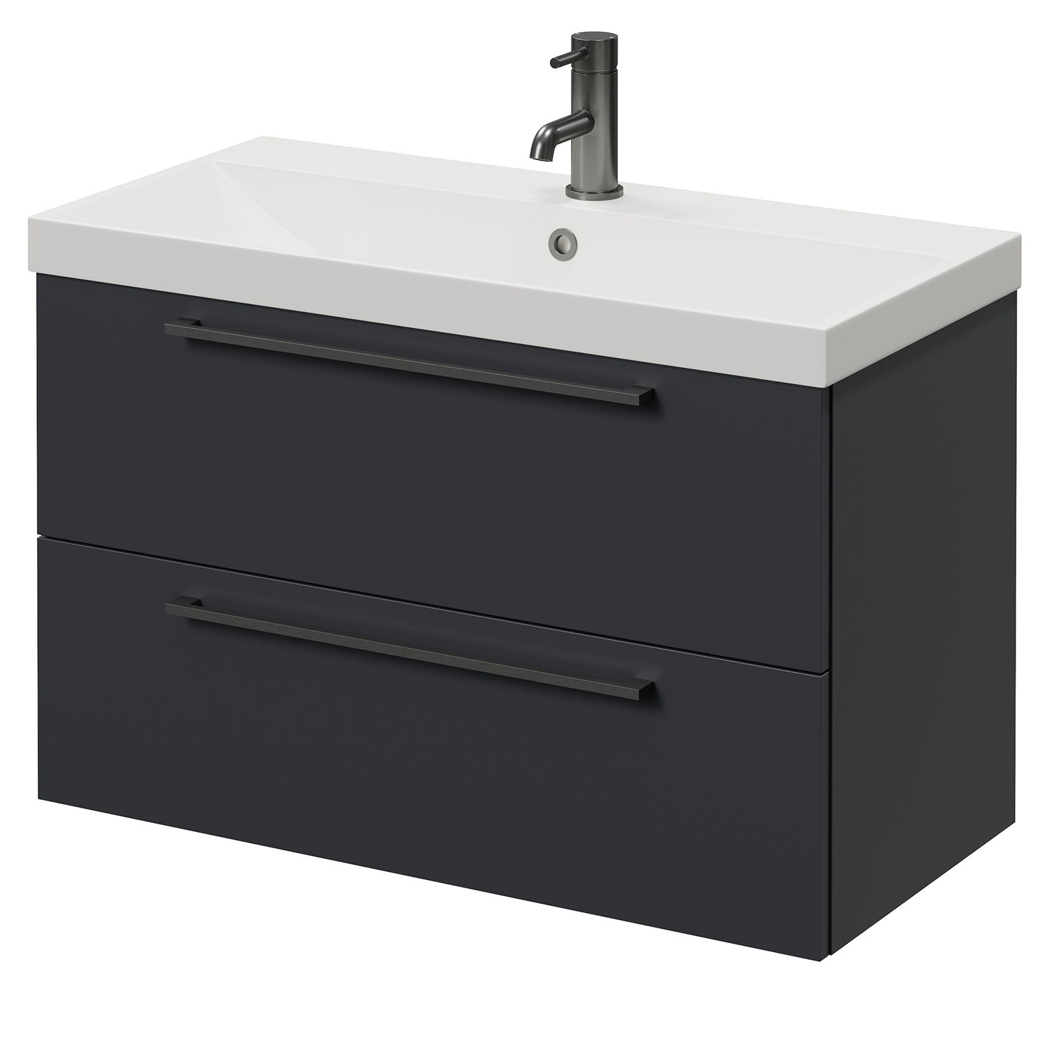 Napoli 390 Wall Mounted 2 Drawer Vanity Unit with Rimini Basin