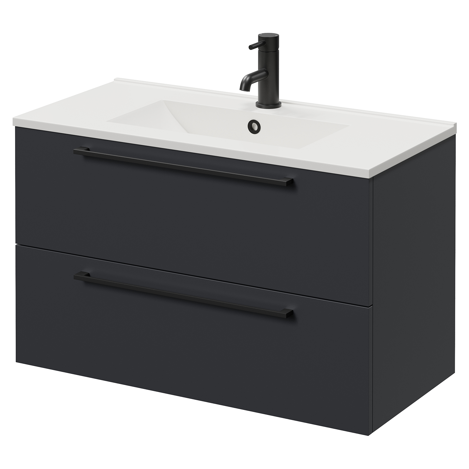 Napoli 390 Wall Mounted 2 Drawer Vanity Unit with Angel Basin
