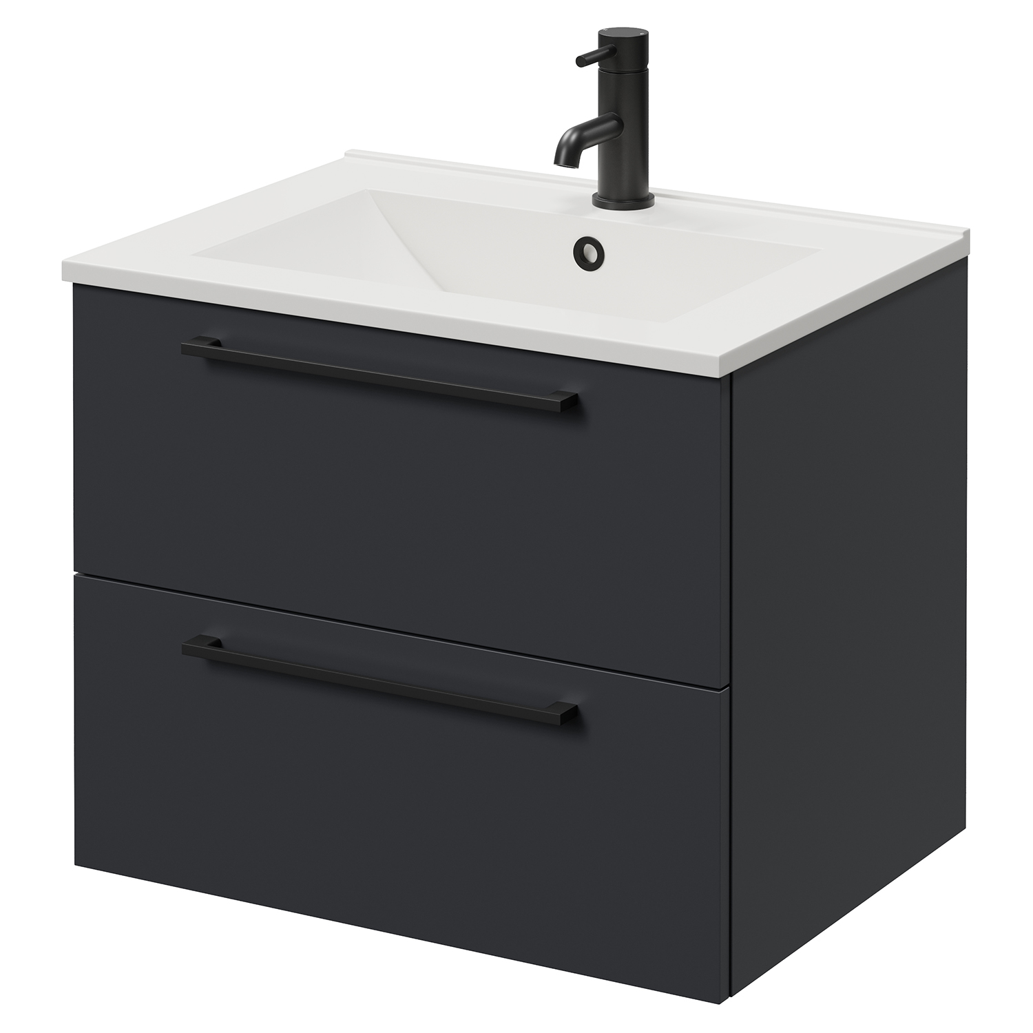 Napoli 460 Wall Mounted 2 Drawer Vanity Unit with Angel Basin