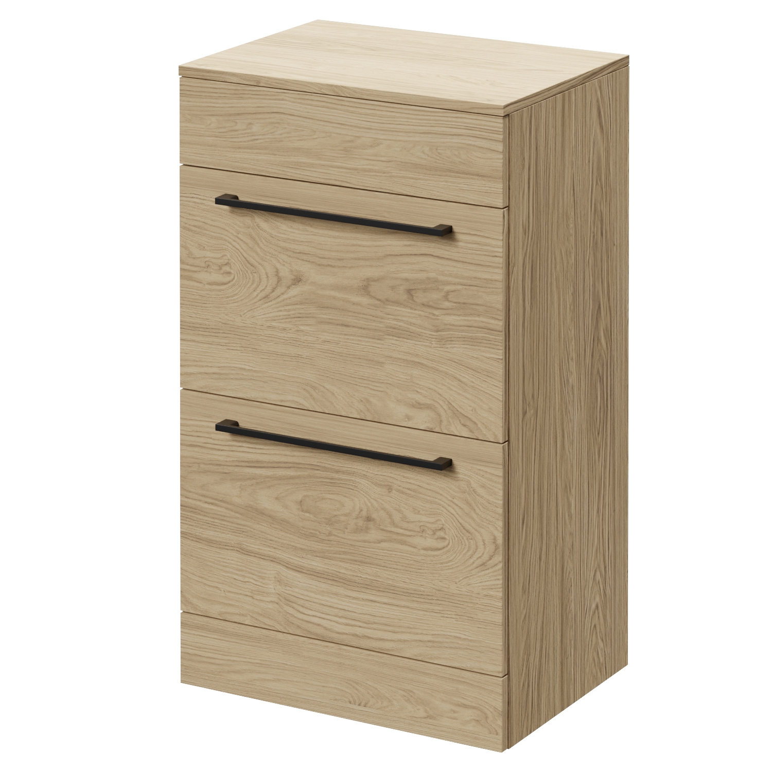 Napoli Light Oak 390 2 Drawer Vanity Unit For Countertop Basins | | Mdf | 500Mm