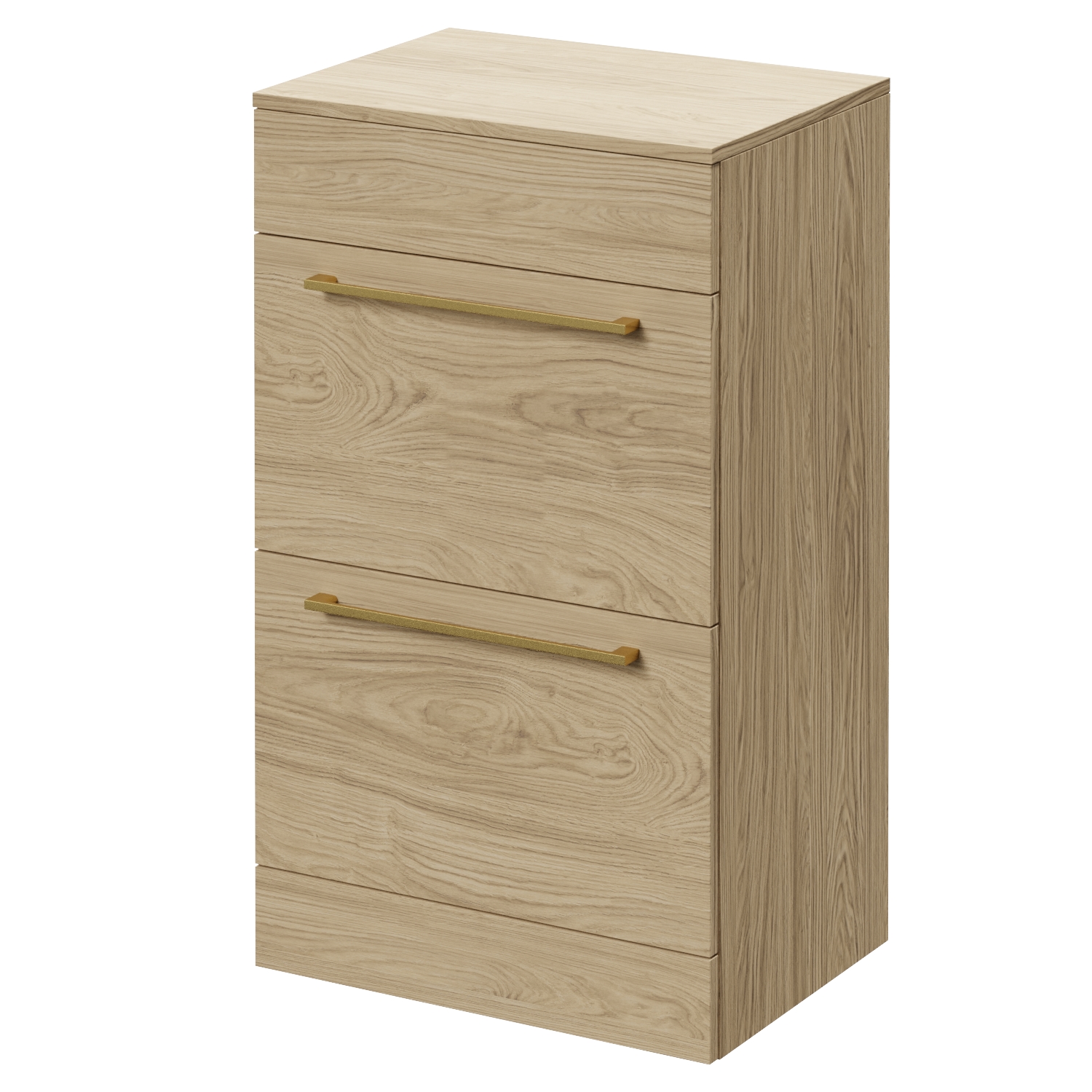 Napoli Light Oak 390 2 Drawer Vanity Unit For Countertop Basins | | Mdf | 500Mm