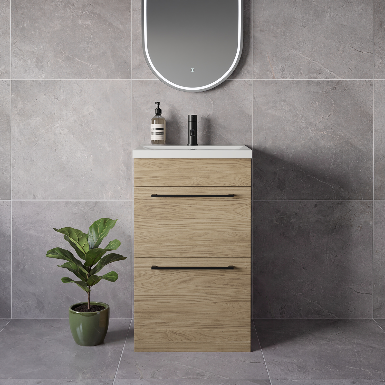 Napoli 390 2 Drawer Vanity Unit with Glide Basin