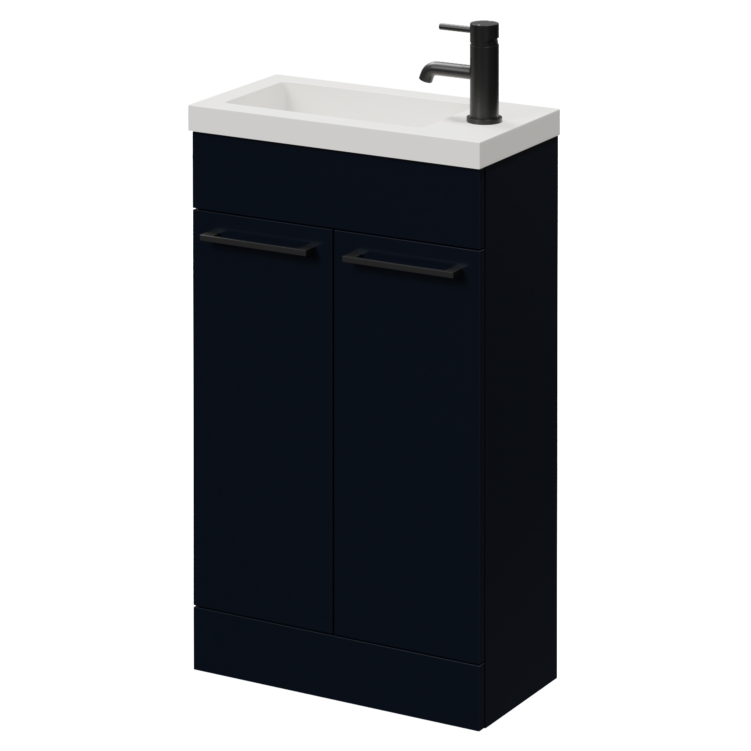 Napoli 250 2 Door Vanity Unit with Square Silvo Basin