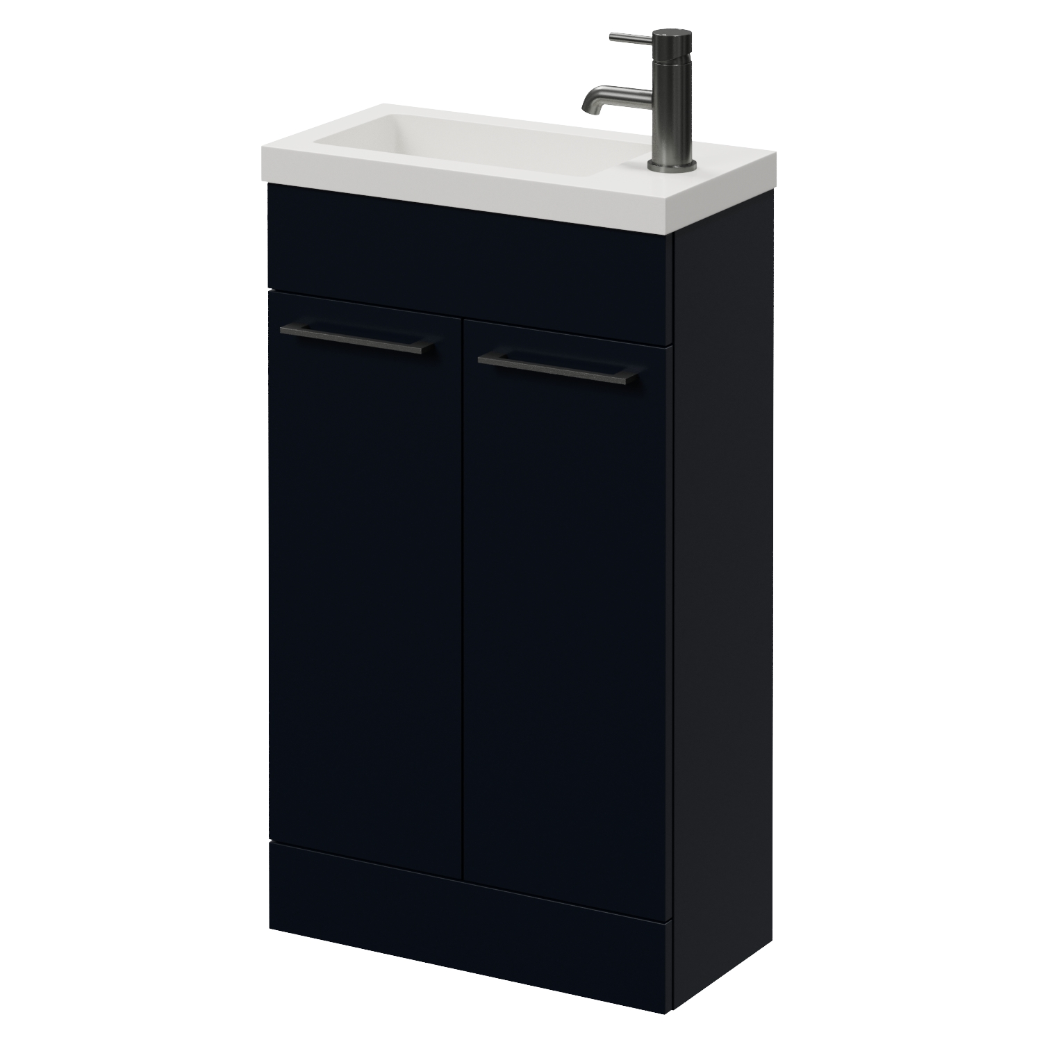 Napoli 250 2 Door Vanity Unit with Square Silvo Basin