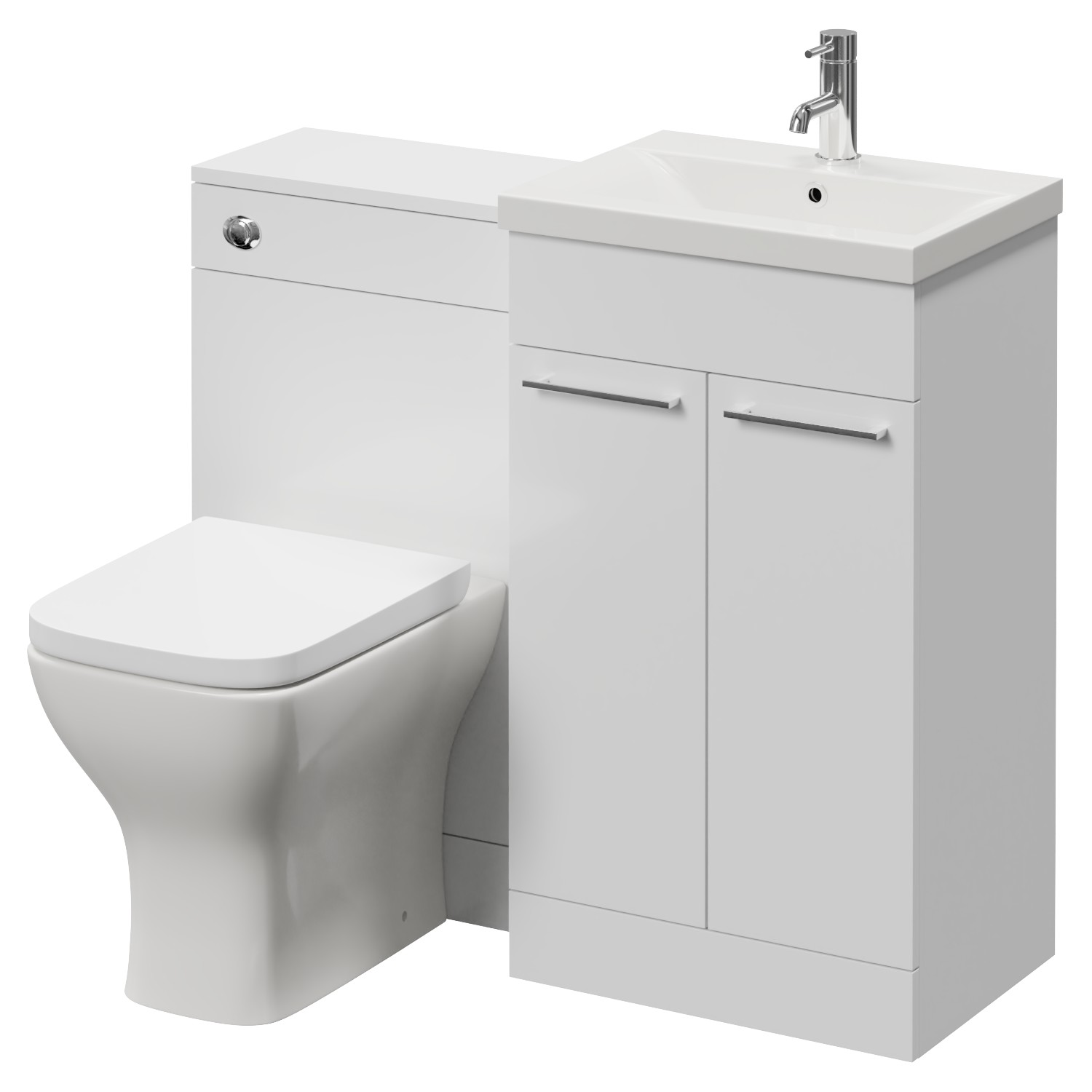 Napoli 390 2 Door Vanity Unit Toilet Suite with Glide Basin