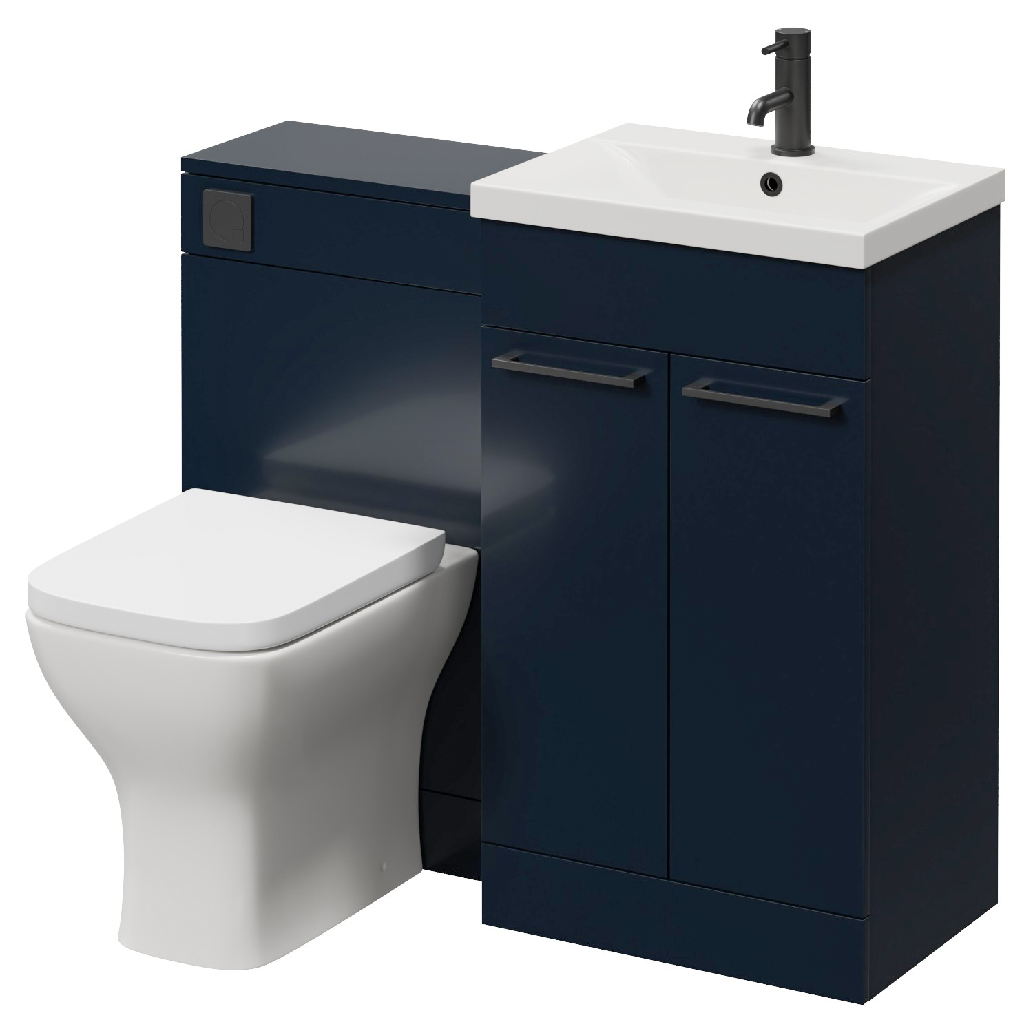 Napoli 390 2 Door Vanity Unit Toilet Suite with Glide Basin