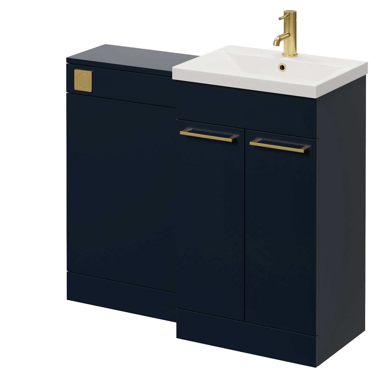 Napoli 390 2 Door Vanity Unit Toilet Suite with Glide Basin