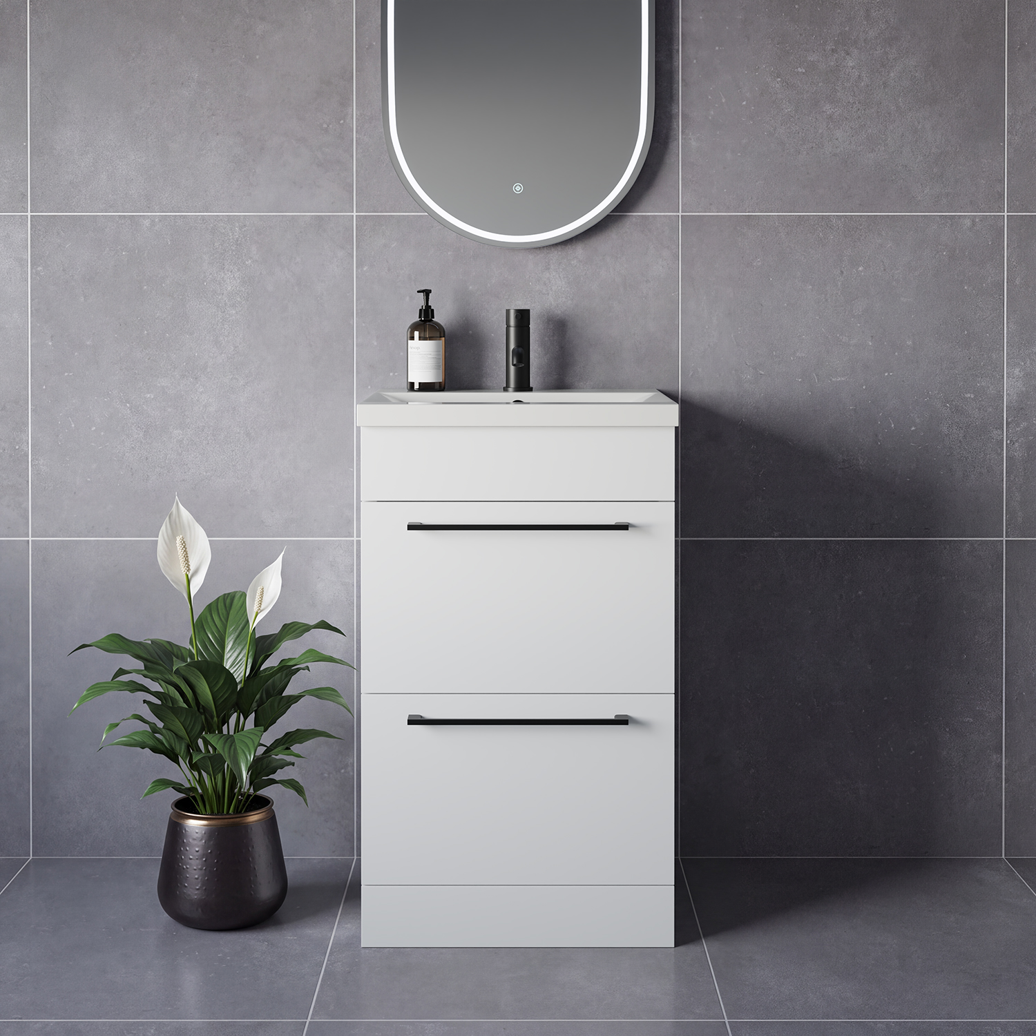 Napoli 390 2 Drawer Vanity Unit with Glide Basin