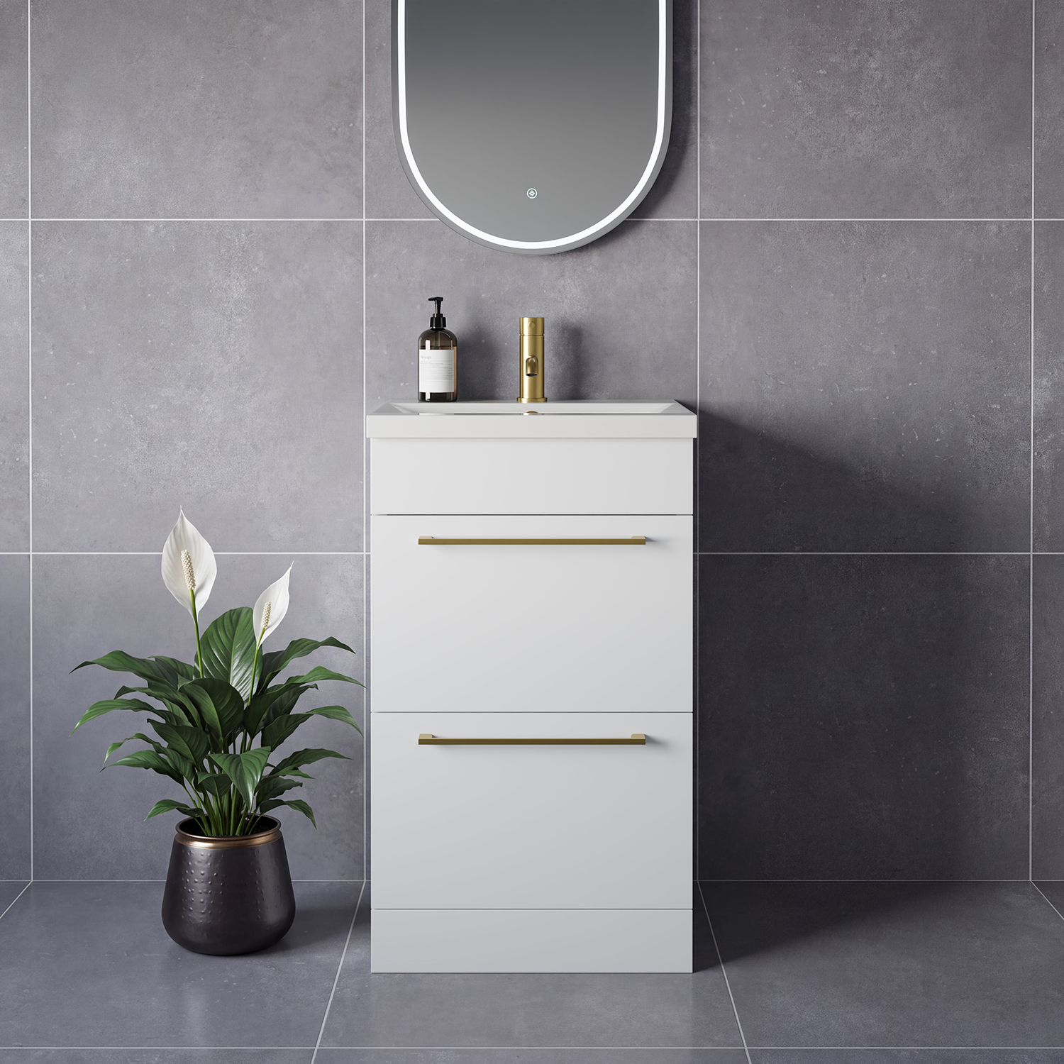 Napoli 390 2 Drawer Vanity Unit with Glide Basin