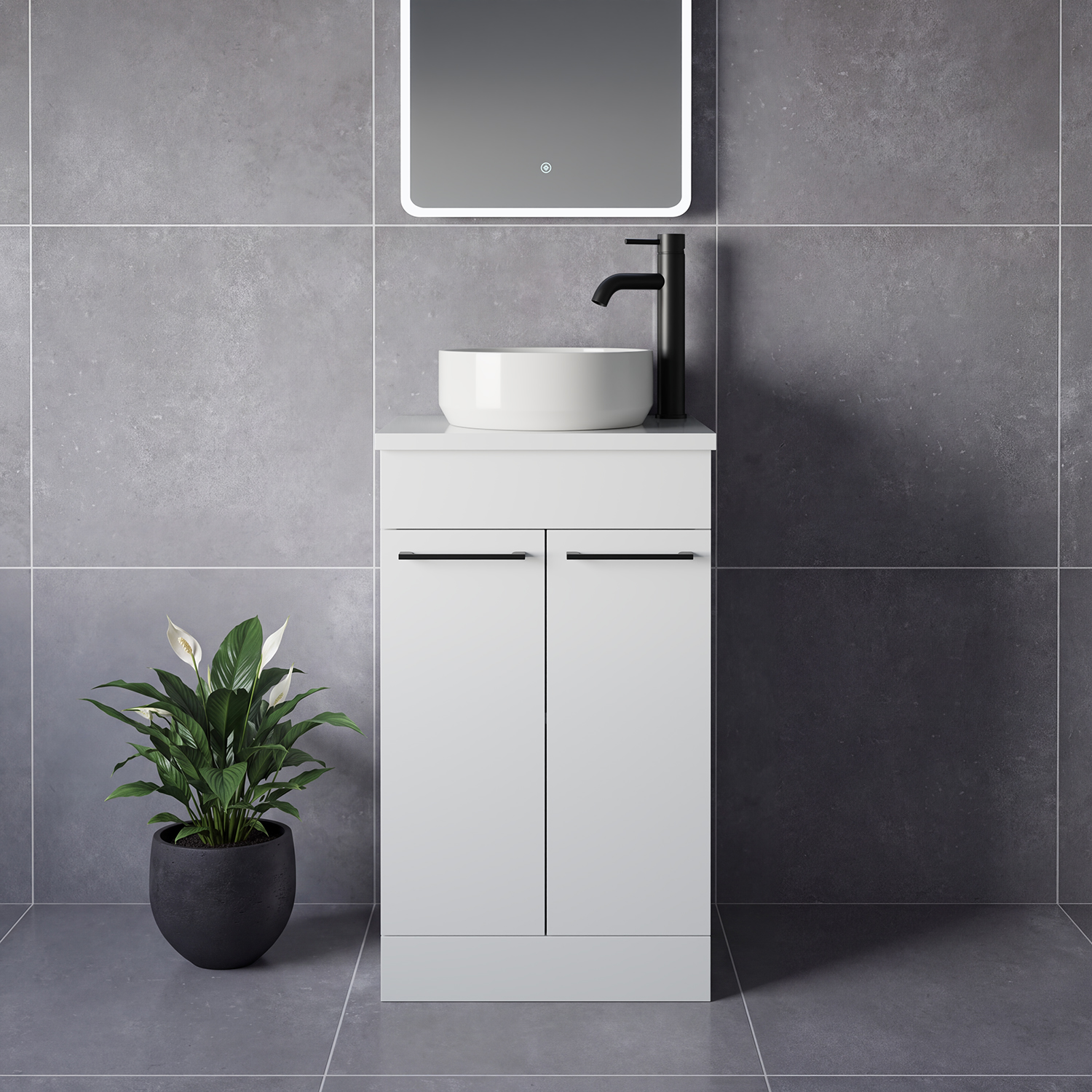 Napoli 390 2 Door Vanity Unit for Countertop Basins
