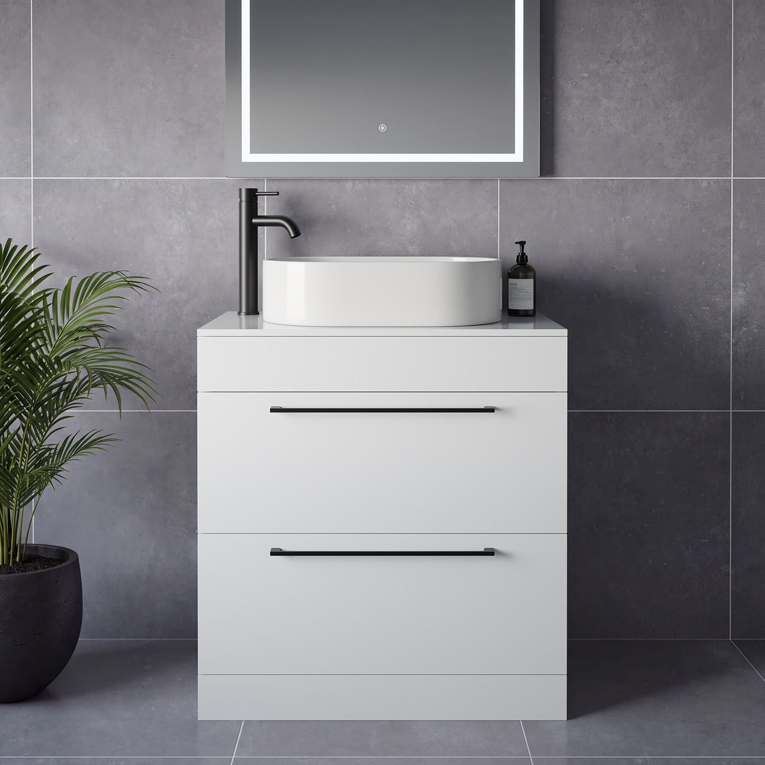 Napoli 460 2 Drawer Vanity Unit for Countertop Basins