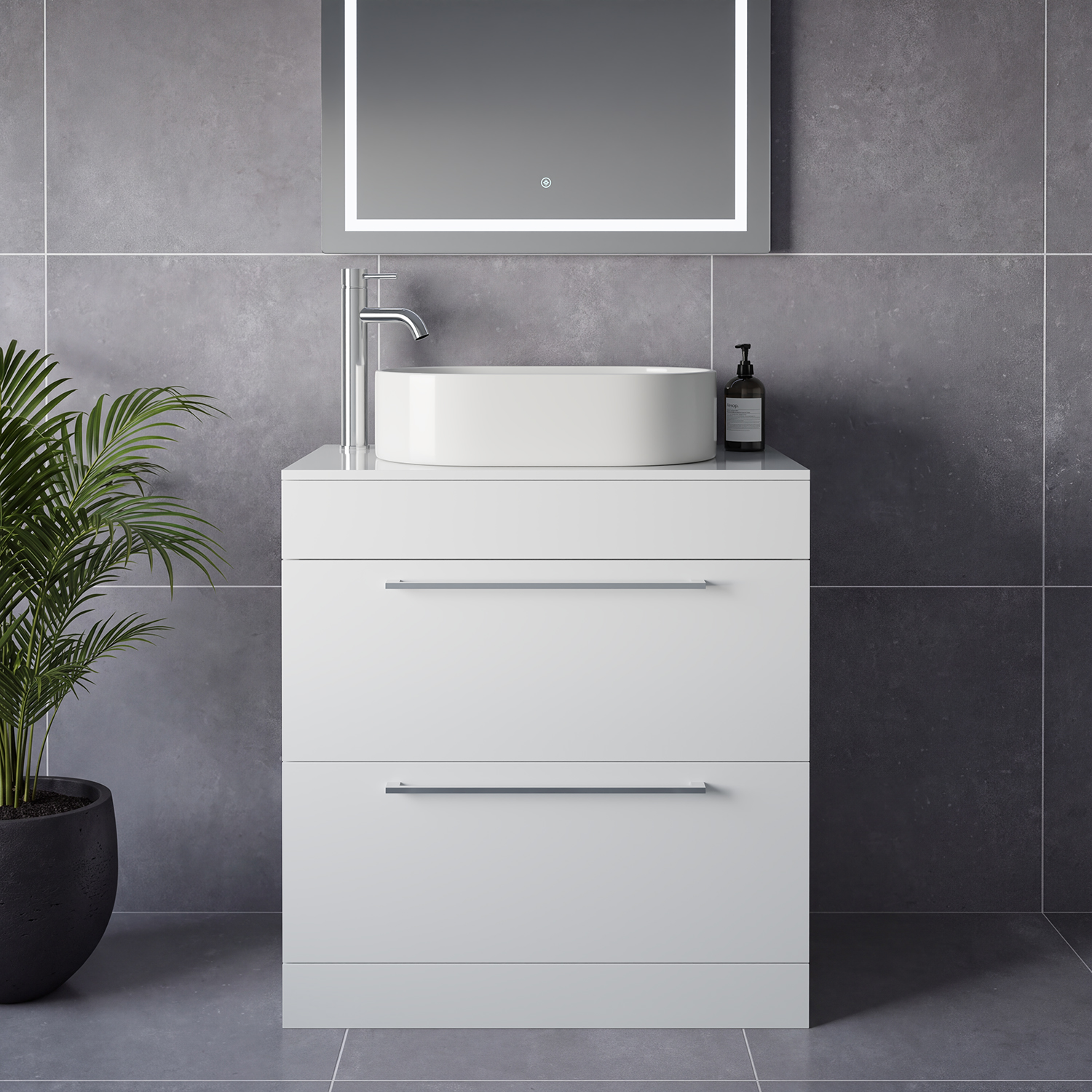 Napoli 460 2 Drawer Vanity Unit for Countertop Basins