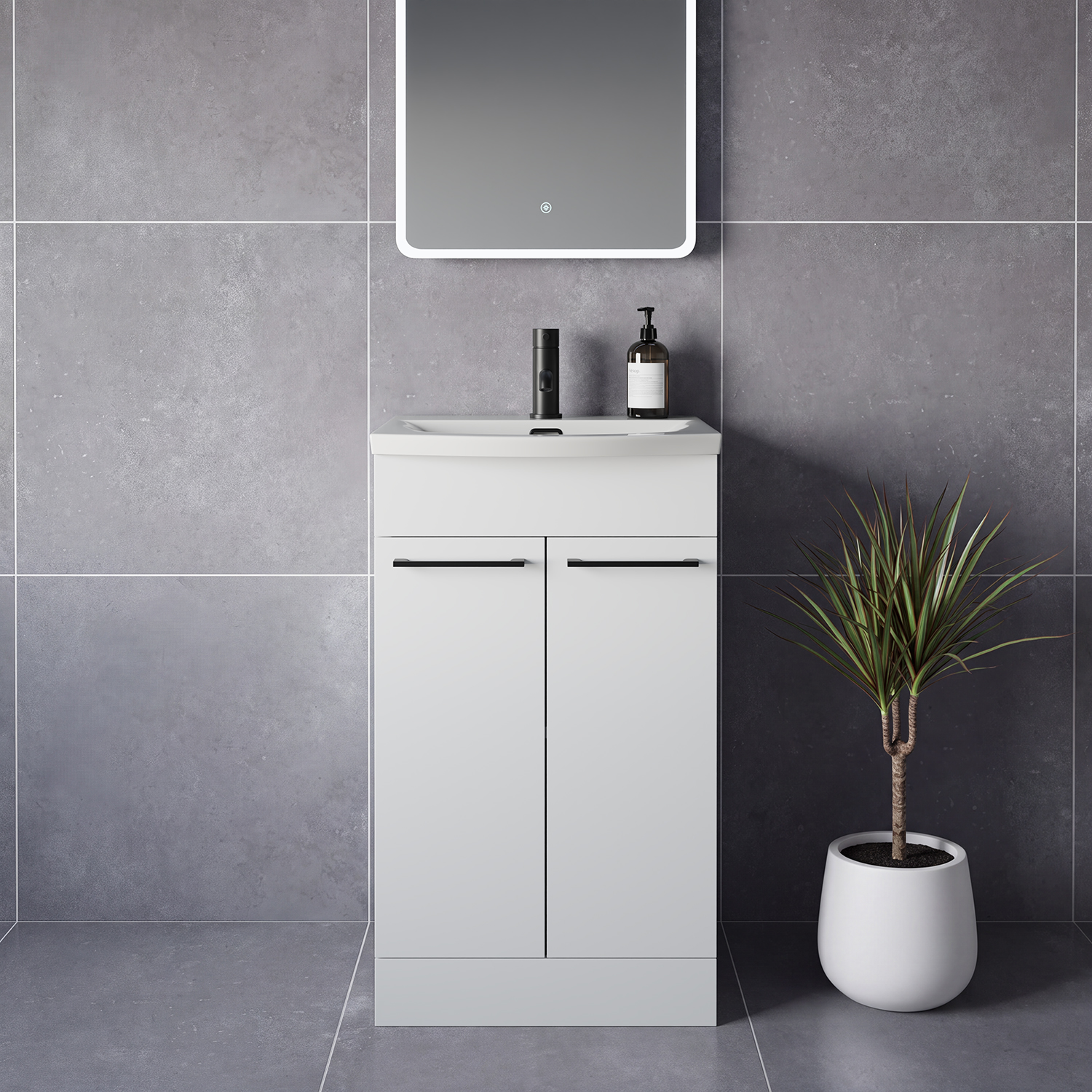 Napoli 390 2 Door Vanity Unit with Arc Basin
