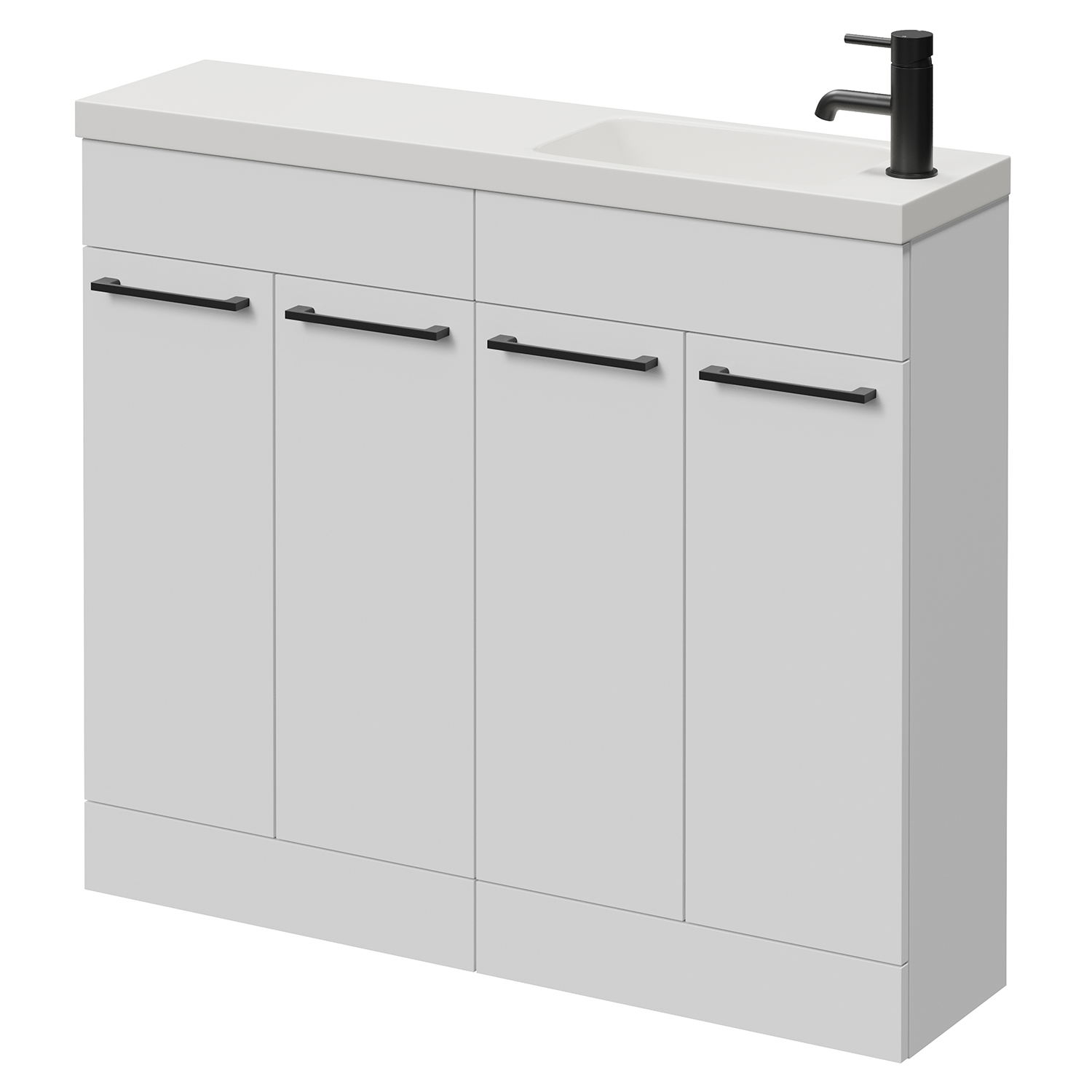 Napoli 250 4 Door Vanity Unit with Round Silvo Basin