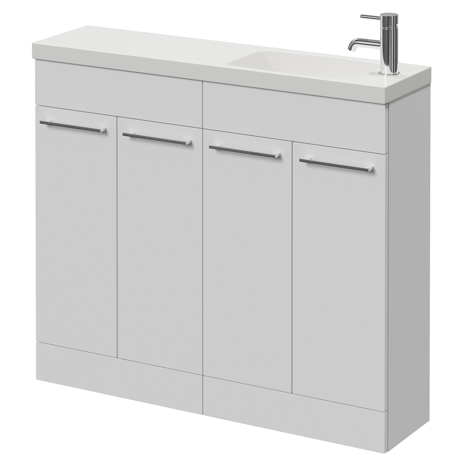 Napoli 250 4 Door Vanity Unit with Round Silvo Basin