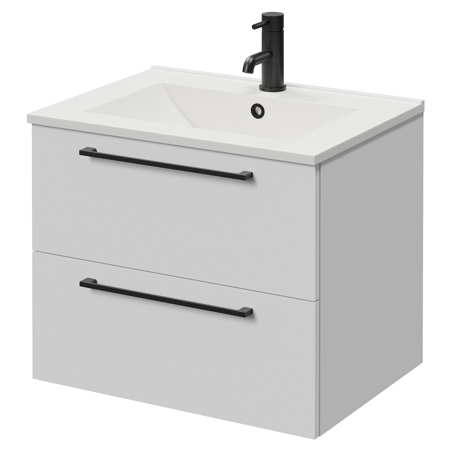 Napoli 460 Wall Mounted 2 Drawer Vanity Unit with Angel Basin