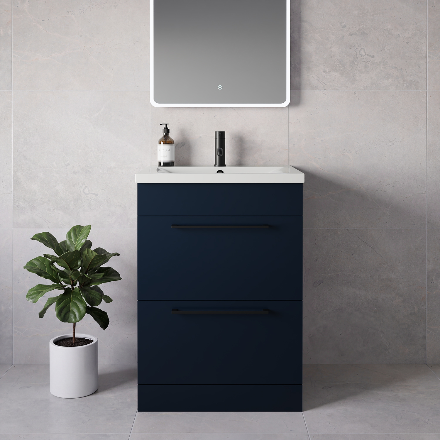 Napoli 460 2 Drawer Vanity Unit with Glide Basin