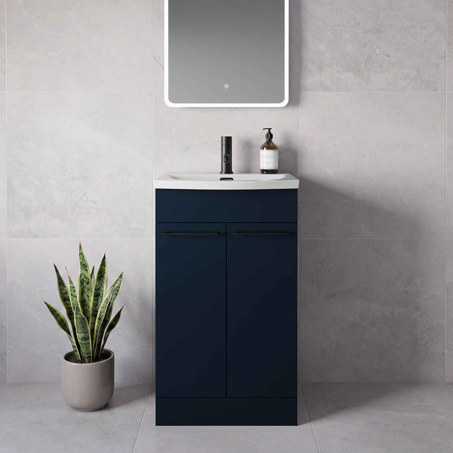 Napoli 390 2 Door Vanity Unit with Arc Basin