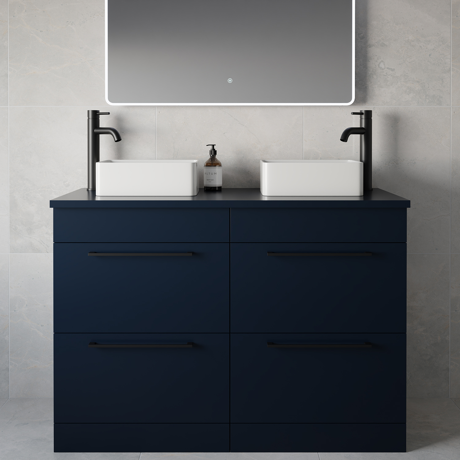 Napoli 460 4 Drawer Vanity Unit for Countertop Basins