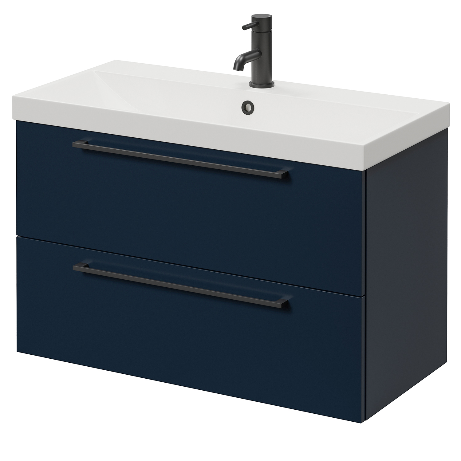 Napoli 390 Wall Mounted 2 Drawer Vanity Unit with Rimini Basin