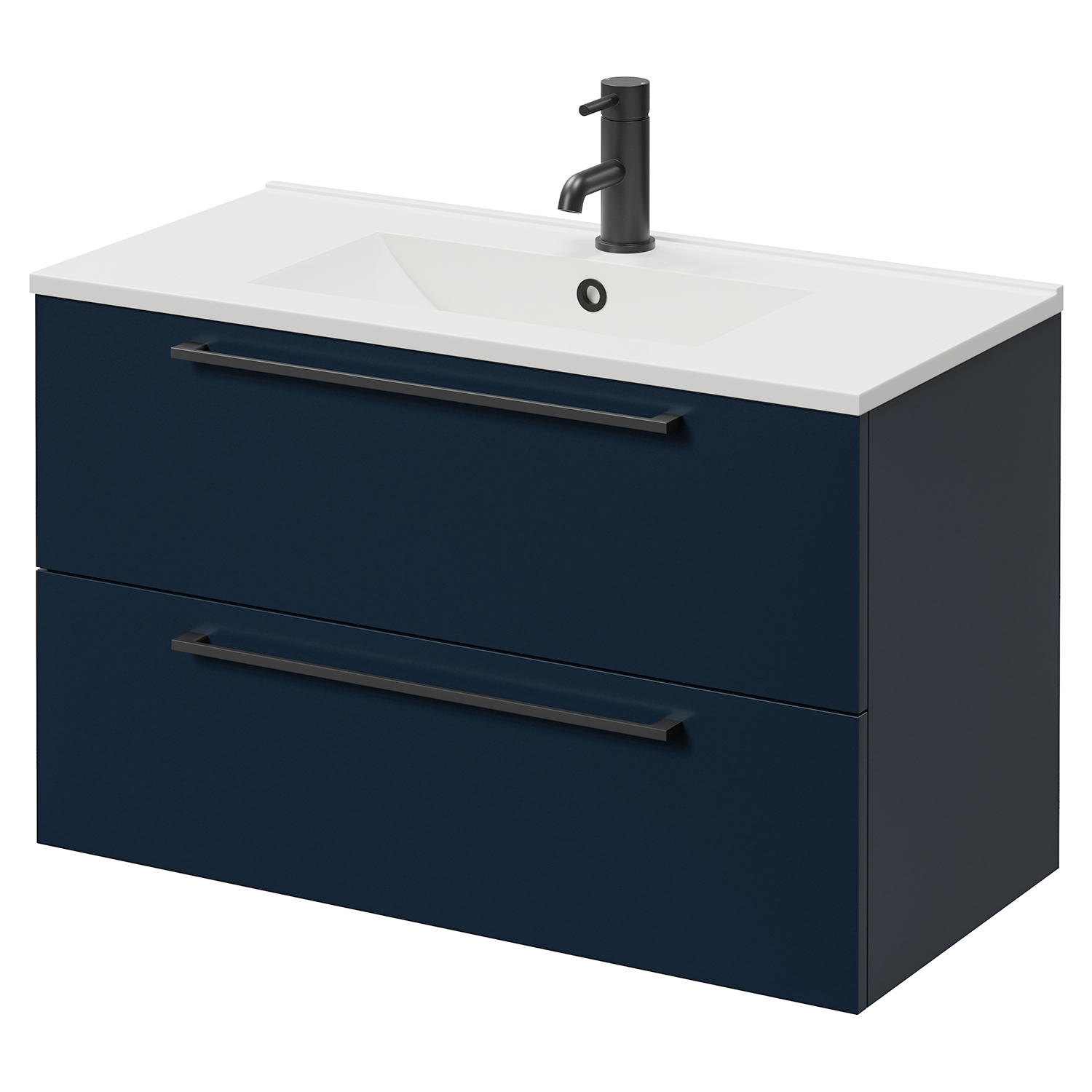 Napoli 390 Wall Mounted 2 Drawer Vanity Unit with Angel Basin