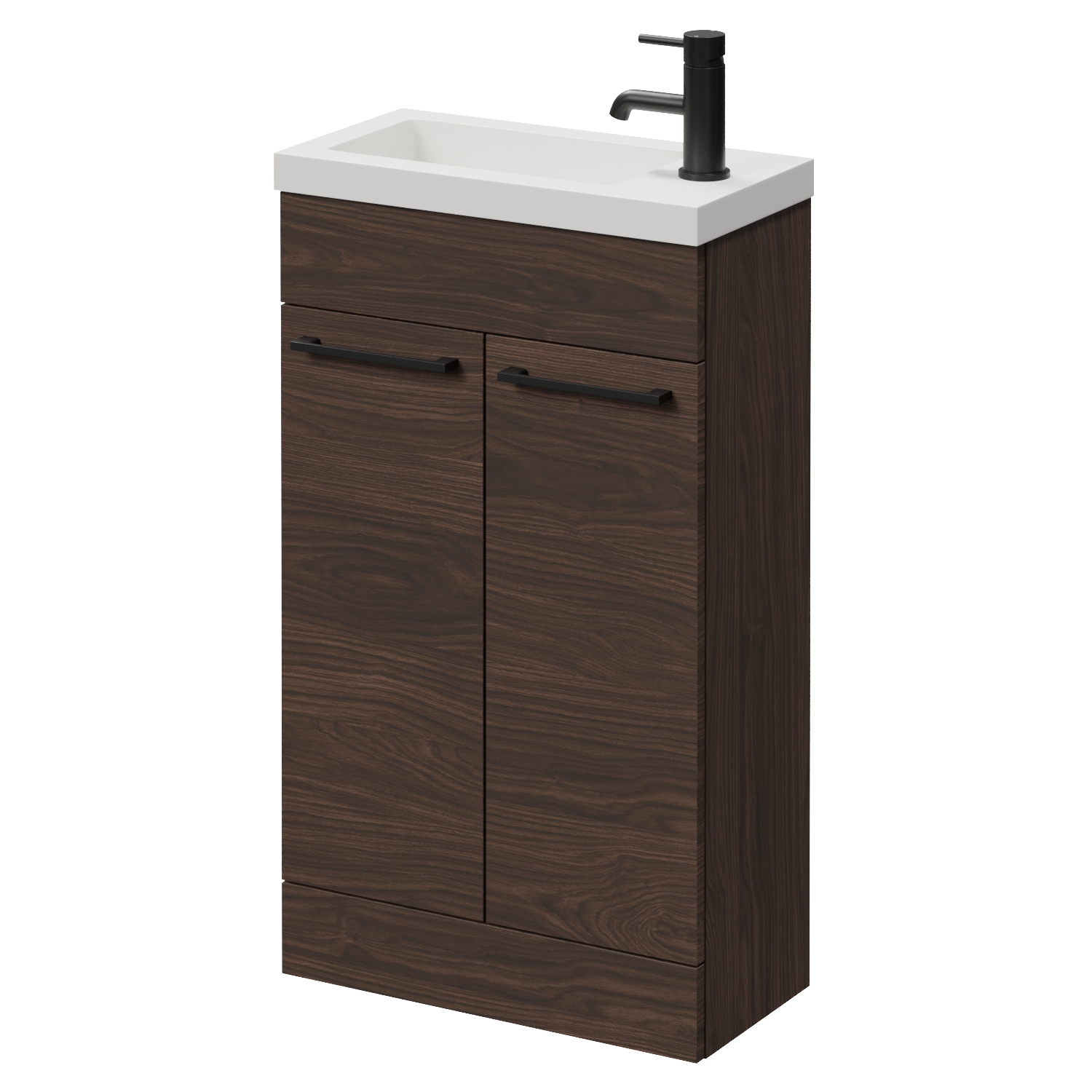 Napoli 250 2 Door Vanity Unit with Square Silvo Basin