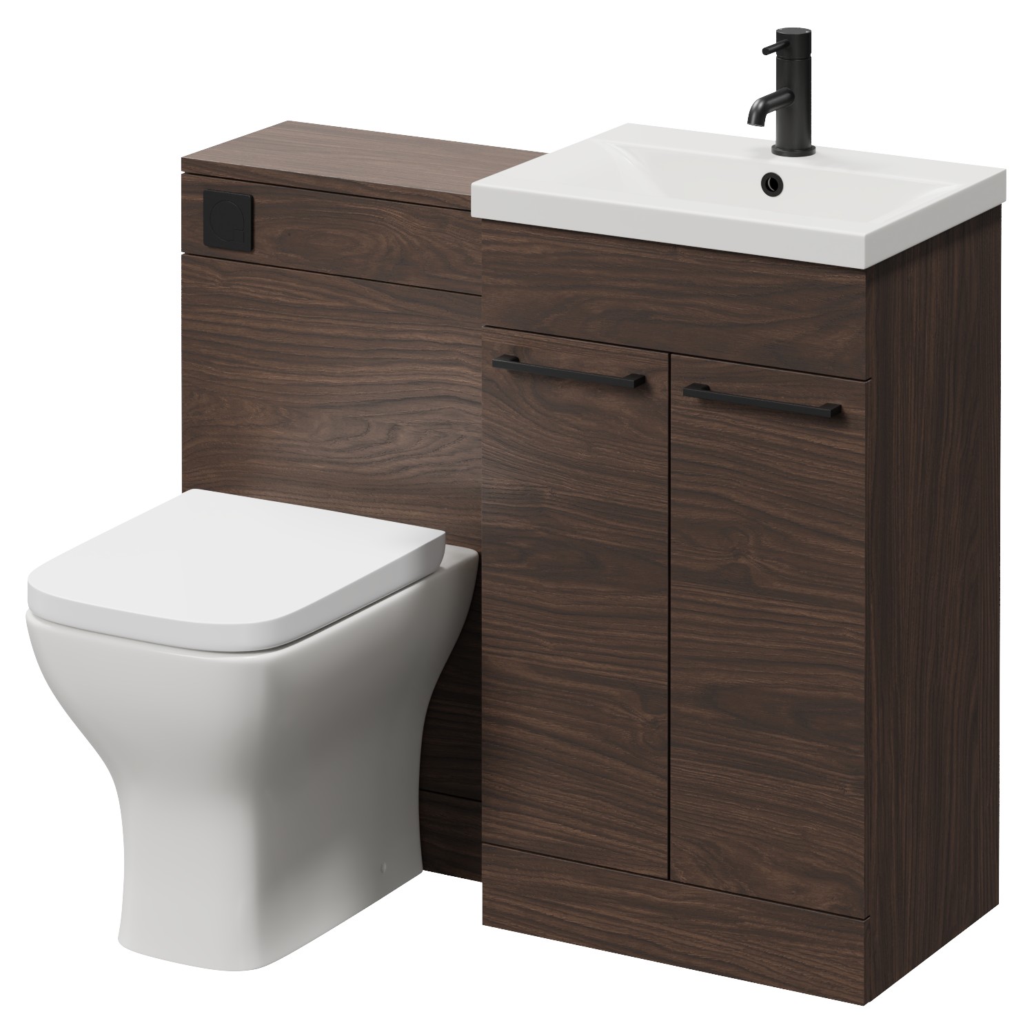 Napoli 390 2 Door Vanity Unit Toilet Suite with Glide Basin