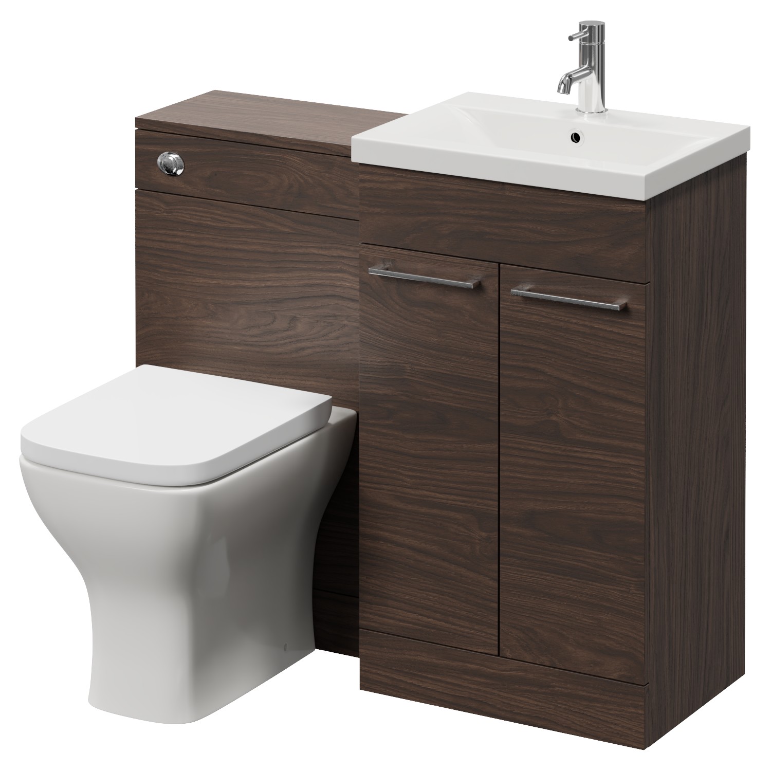 Napoli 390 2 Door Vanity Unit Toilet Suite with Glide Basin