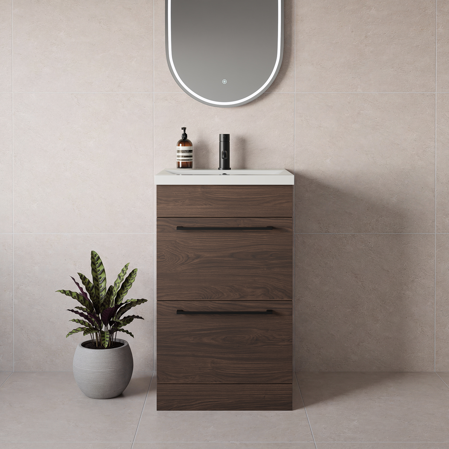 Napoli 390 2 Drawer Vanity Unit with Glide Basin