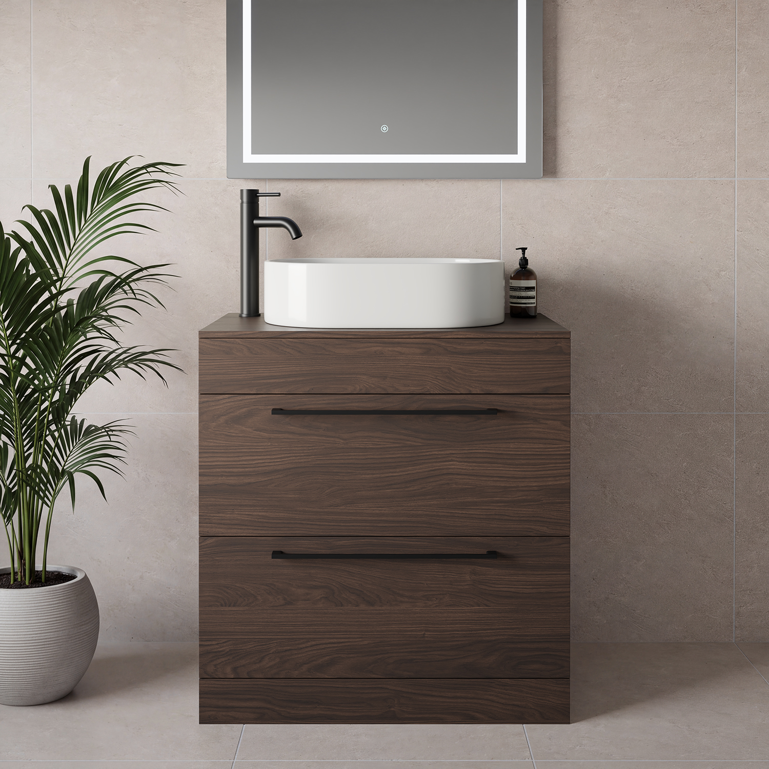 Napoli 460 2 Drawer Vanity Unit for Countertop Basins