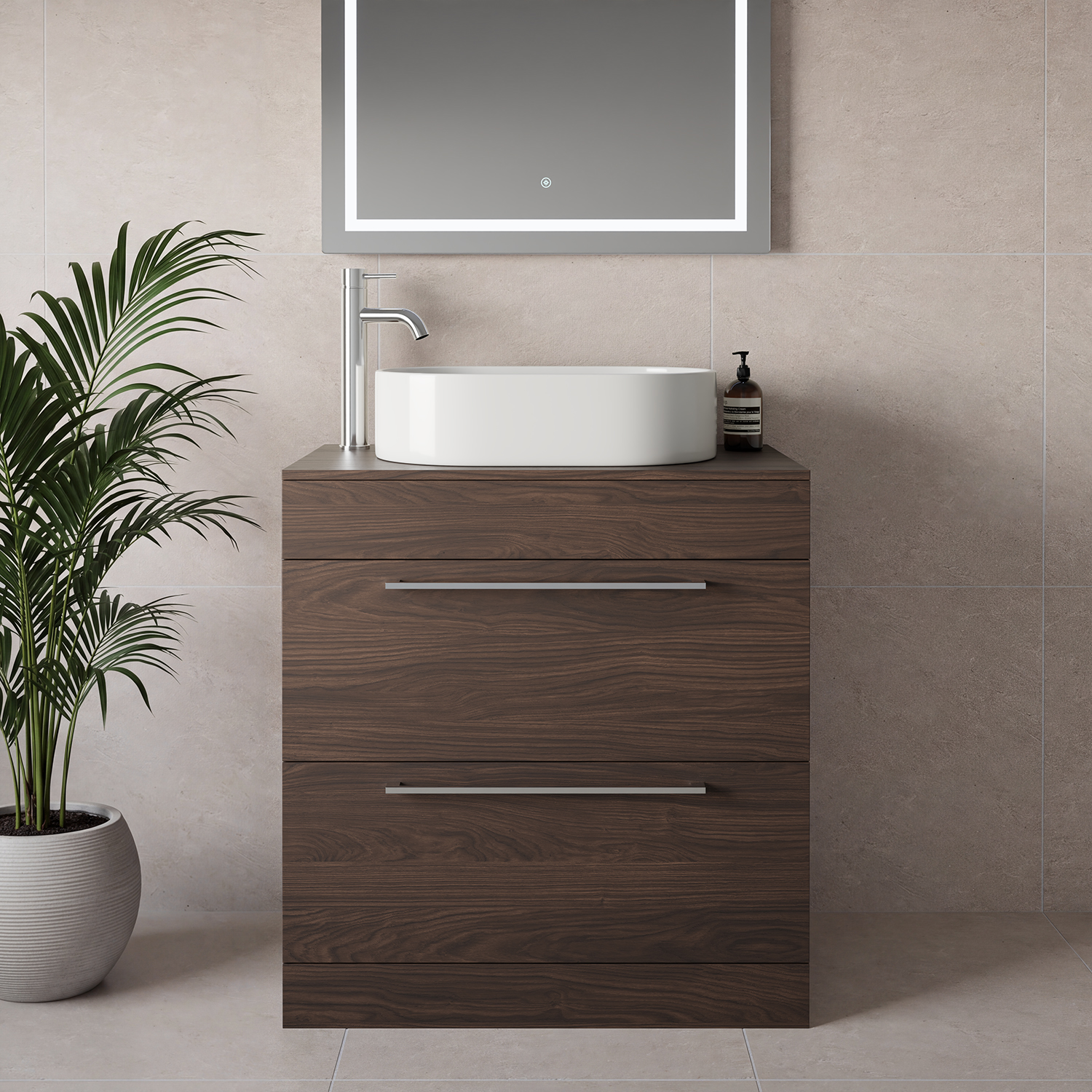 Napoli 460 2 Drawer Vanity Unit for Countertop Basins